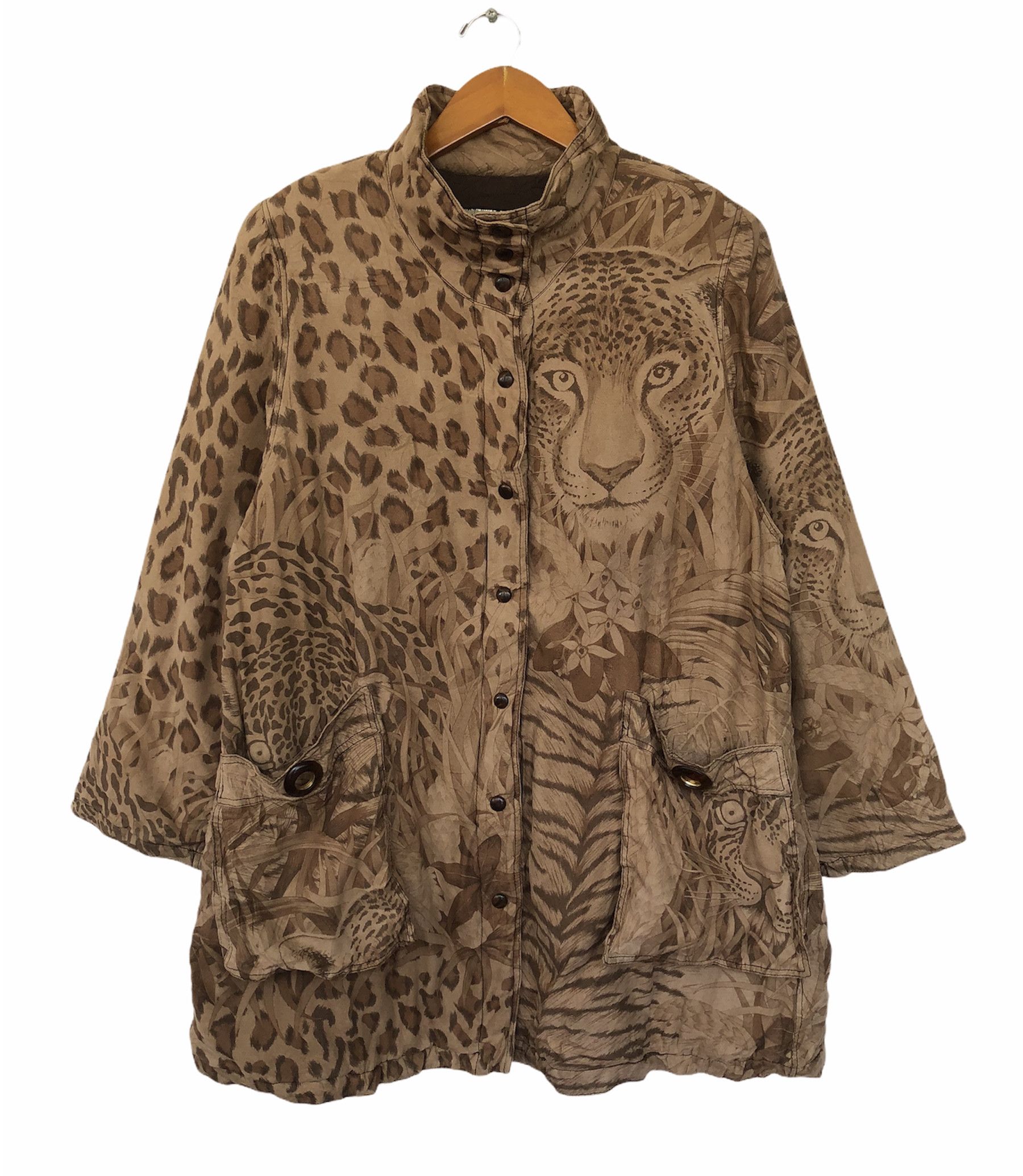 Designer × Japanese Brand × Vintage VINTAGE LA MODA GOJI LEOPARD FULLPRINT JACKET Size US XL / EU 56 / 4 - 1 Thumbnail