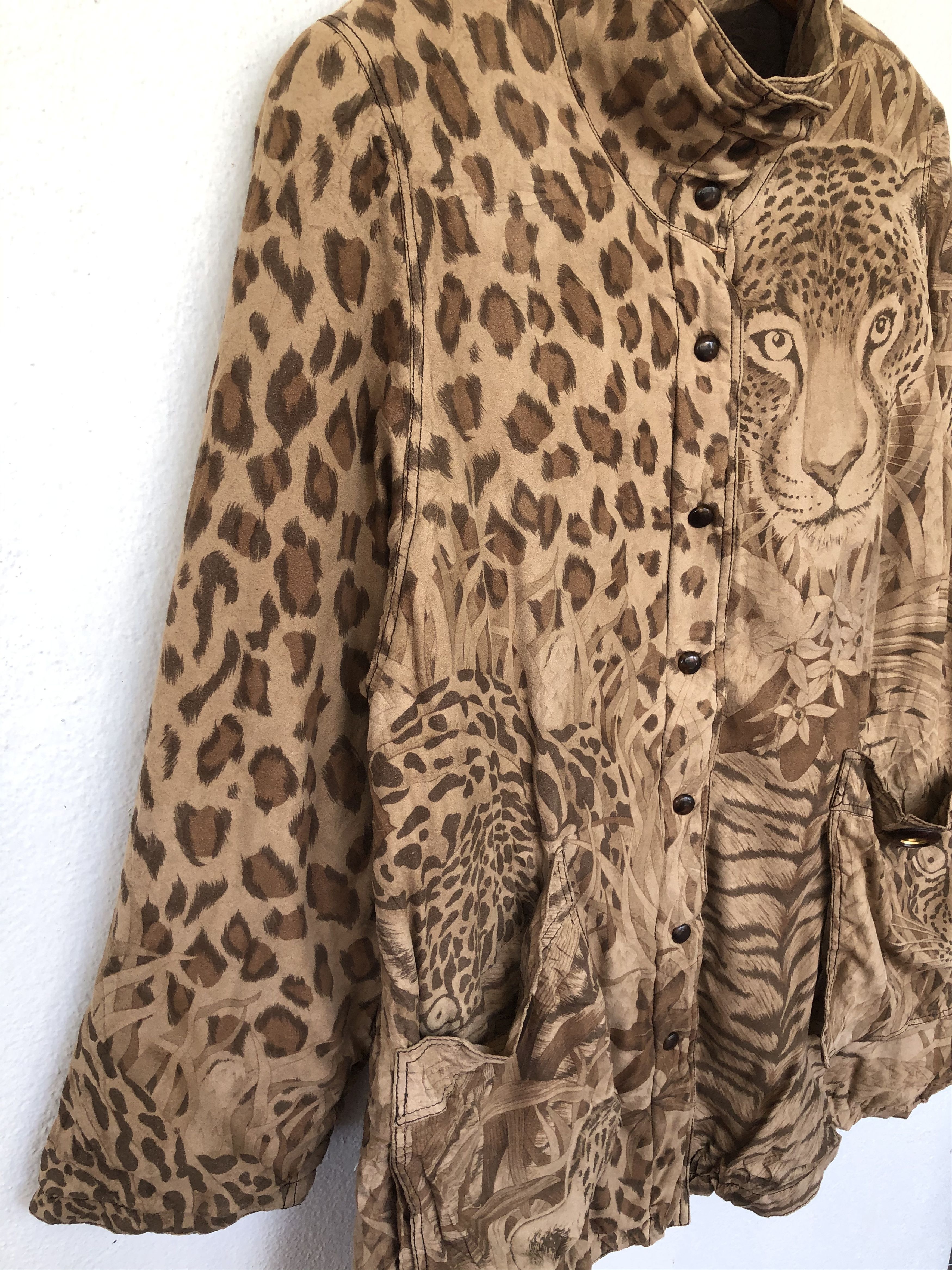 Designer × Japanese Brand × Vintage VINTAGE LA MODA GOJI LEOPARD FULLPRINT JACKET Size US XL / EU 56 / 4 - 8 Thumbnail