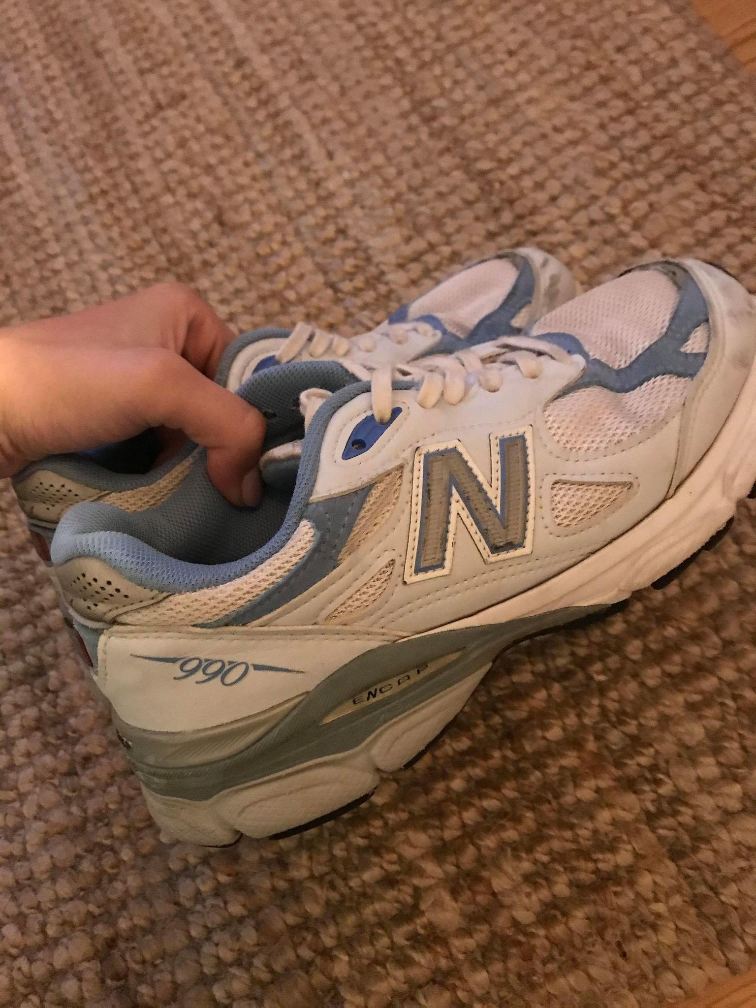 Baby blue clearance new balance 990