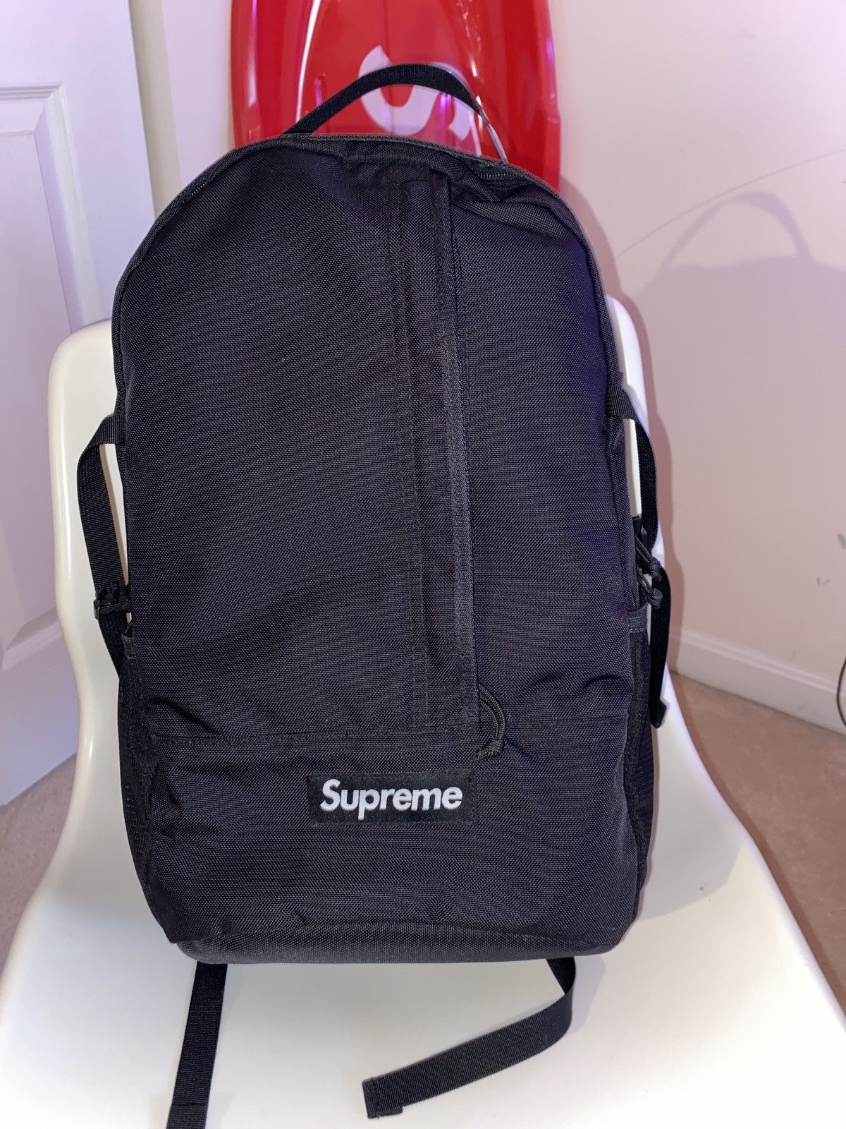 Supreme SS18 Black Supreme Box Logo Backpack | Grailed