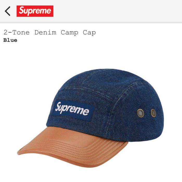 売れ筋 Supreme®/ Navy Buy 2-Tone Denim Denim Pigment Camp Cap 2