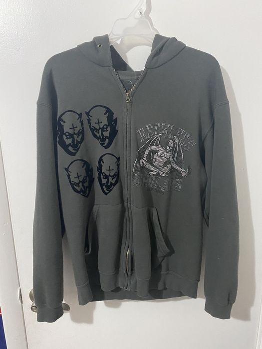 Vintage Reckless scholars Zip Up Hoodie | Grailed