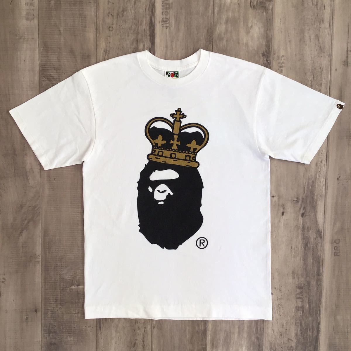 Bape BAPE Gold glitter print CROWN big head T-shirt Size US M / EU 48-50 / 2 - 1 Thumbnail