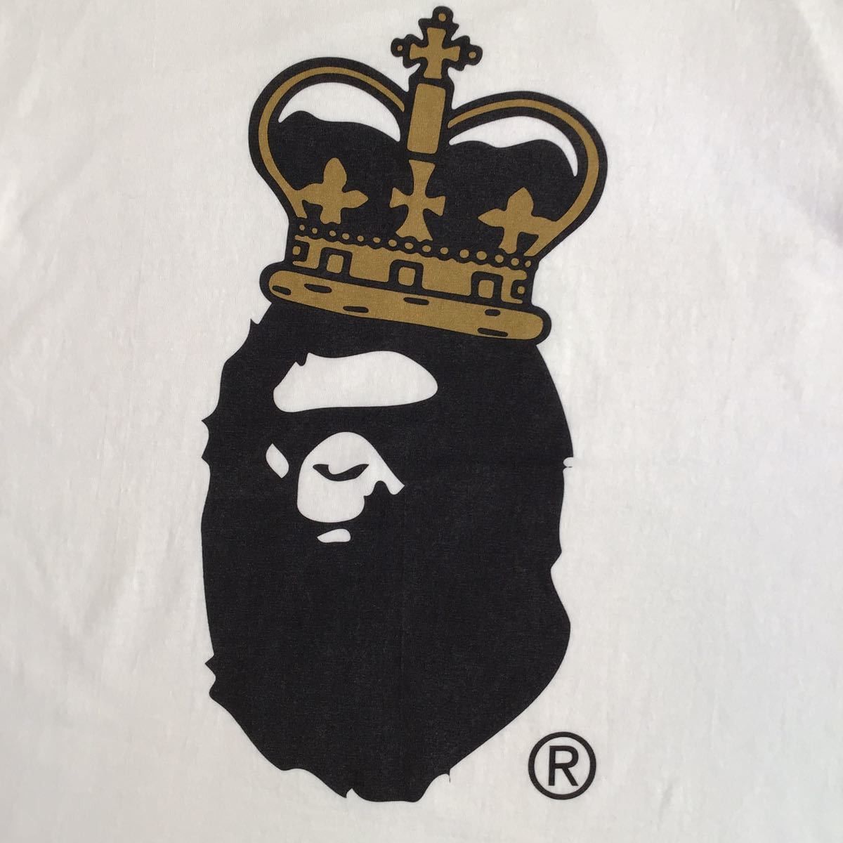 Bape BAPE Gold glitter print CROWN big head T-shirt Size US M / EU 48-50 / 2 - 2 Thumbnail