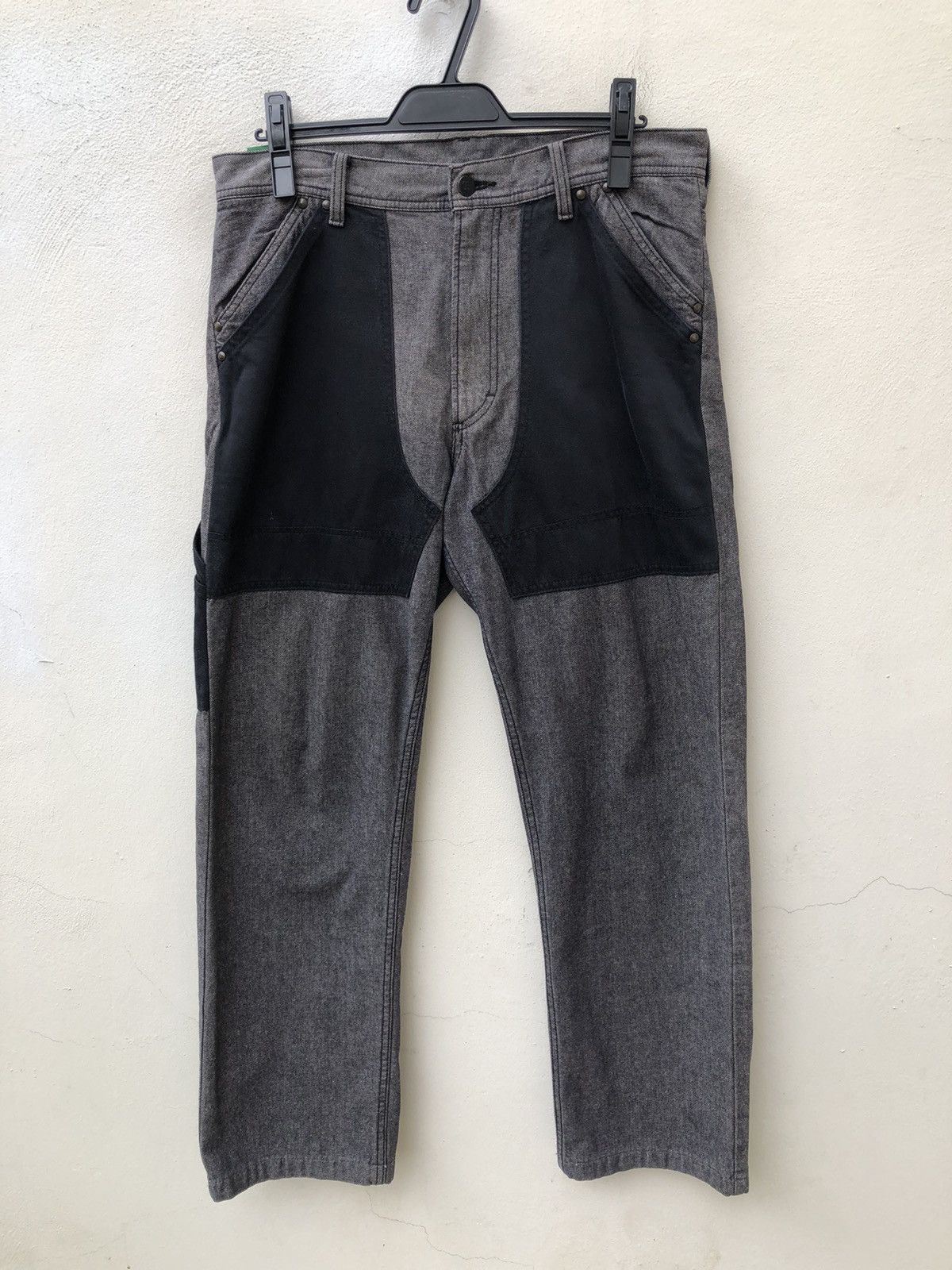 Vintage KEY Japan Two Tones Denim Work Pant Size US 32 / EU 48 - 1 Thumbnail