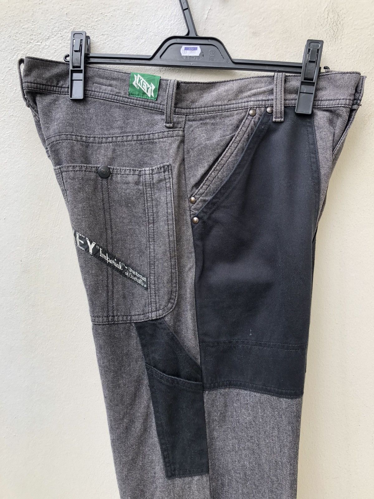 Vintage KEY Japan Two Tones Denim Work Pant Size US 32 / EU 48 - 14 Thumbnail