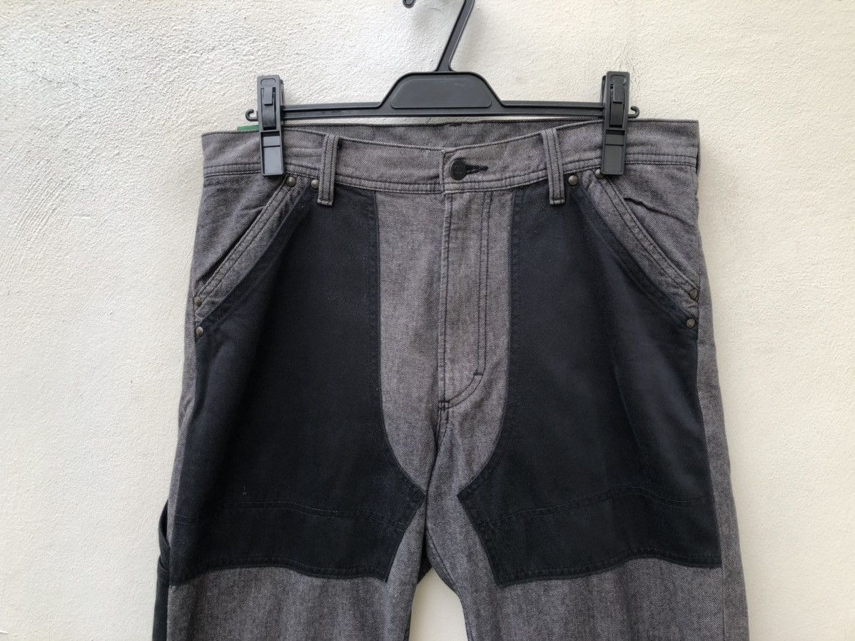 Vintage KEY Japan Two Tones Denim Work Pant Size US 32 / EU 48 - 2 Thumbnail
