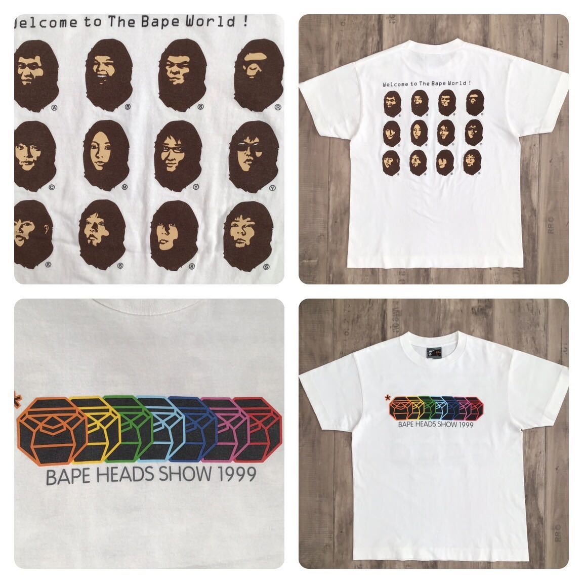 Bape BAPE heads show 1999 T-shirt | Grailed