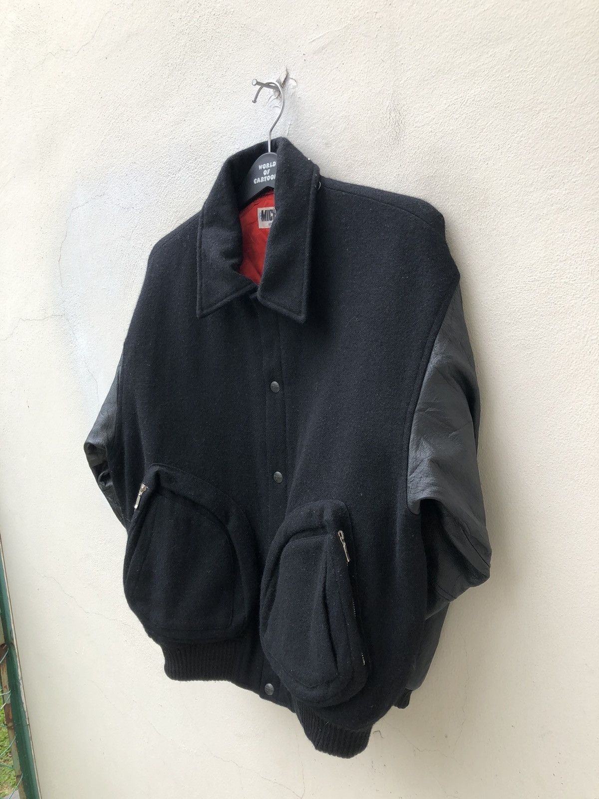 Michiko Koshino London 80s Michiko Koshino London Cargo Pocket Varsity Jacket Size US M / EU 48-50 / 2 - 8 Thumbnail