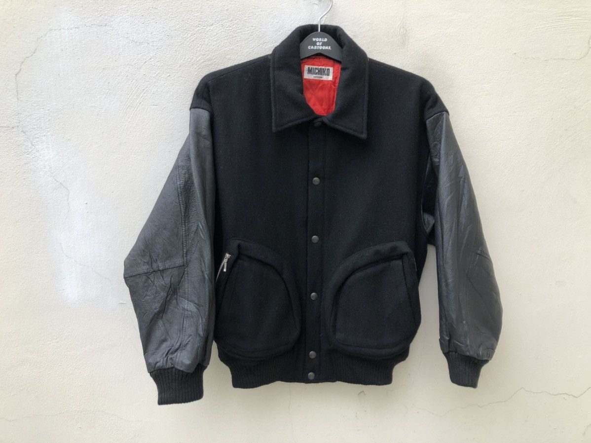 Michiko Koshino London 80s Michiko Koshino London Cargo Pocket Varsity Jacket Size US M / EU 48-50 / 2 - 6 Thumbnail