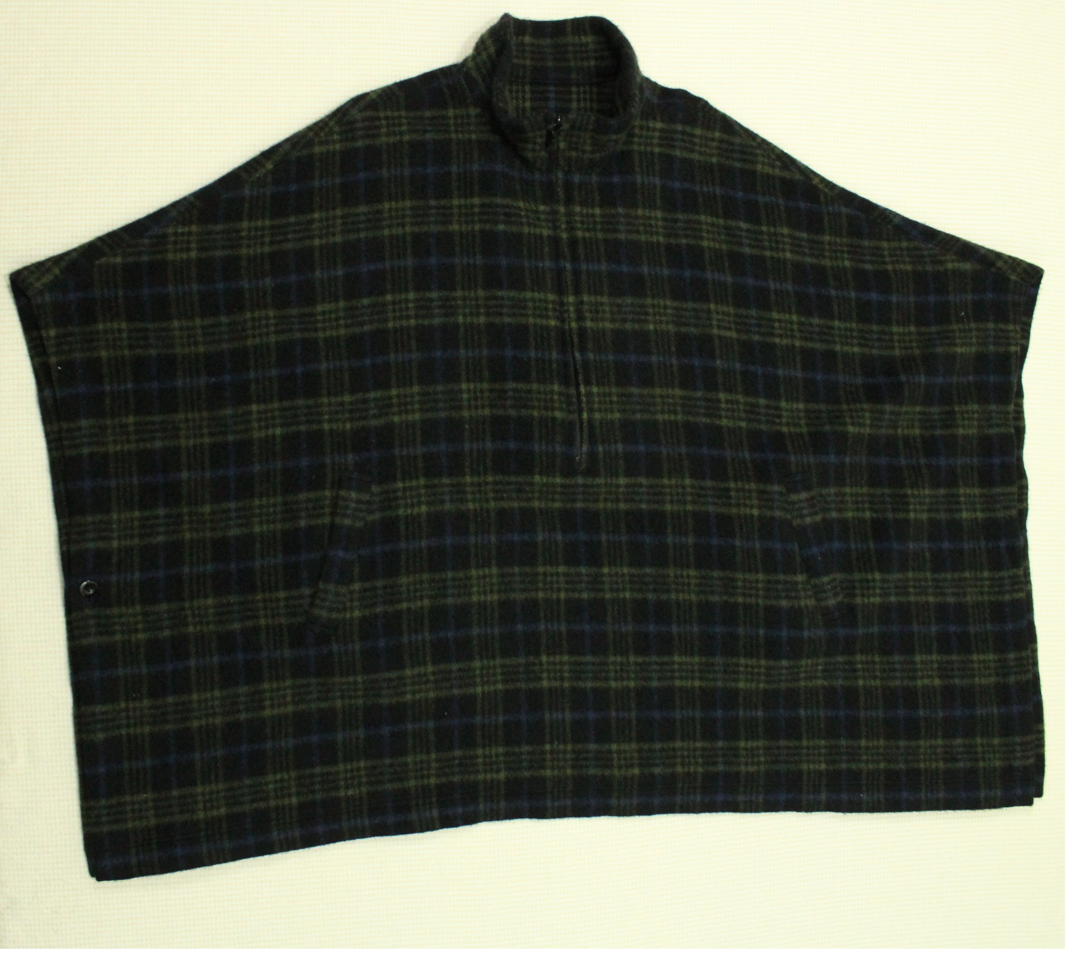 Japanese Brand × Native Made in JAPAN PONCHO Checkered Wool Blend FRESCO Size US M / EU 48-50 / 2 - 2 Thumbnail