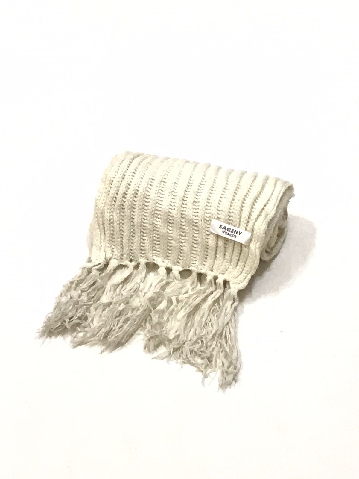 YOHJI YAMAMOTO SACSNY Y'SACCS KNITTED WOOL SCARF MUFFLER