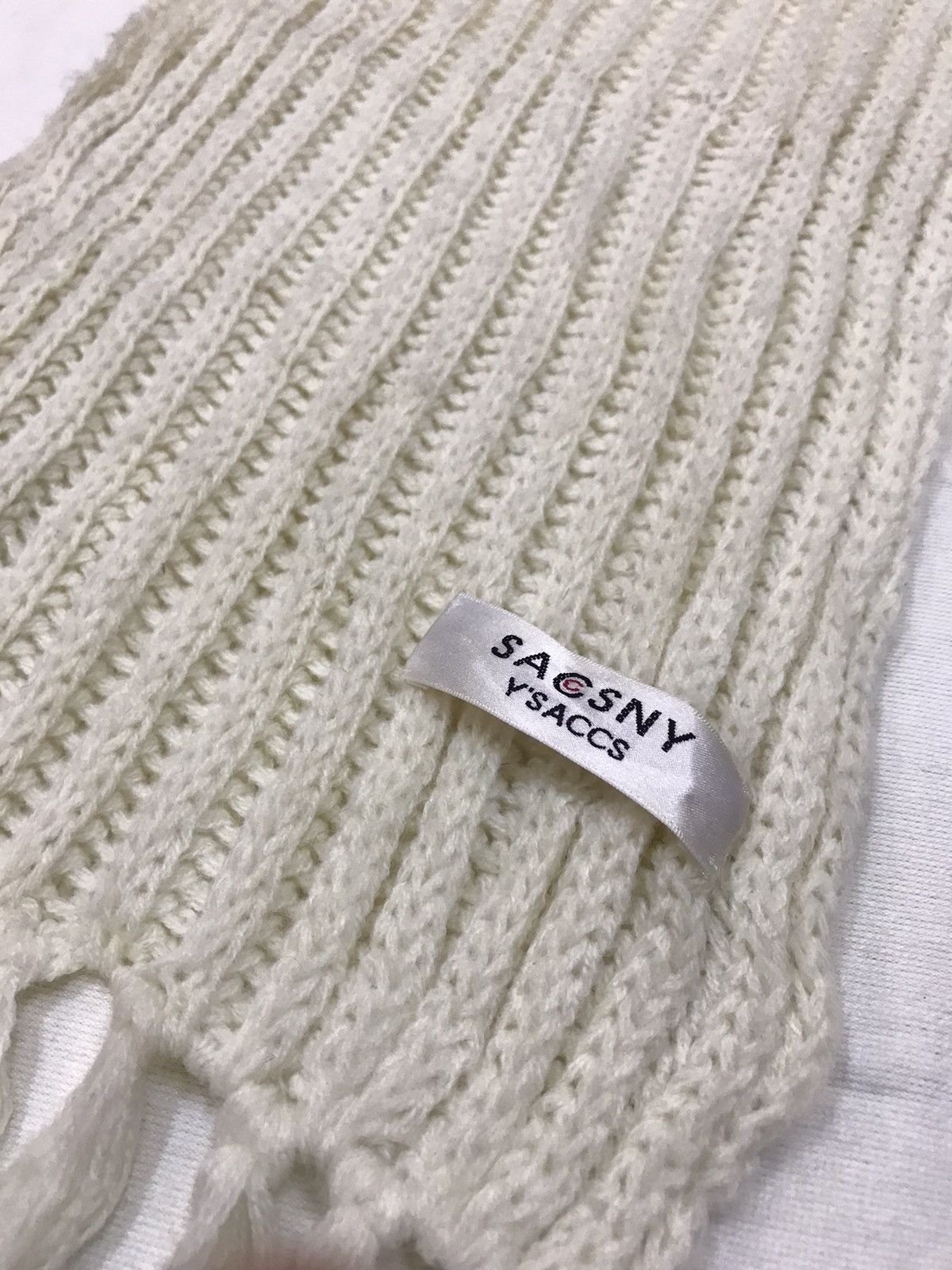 Yohji Yamamoto YOHJI YAMAMOTO SACSNY Y'SACCS KNITTED WOOL SCARF MUFFLER Size ONE SIZE - 3 Thumbnail