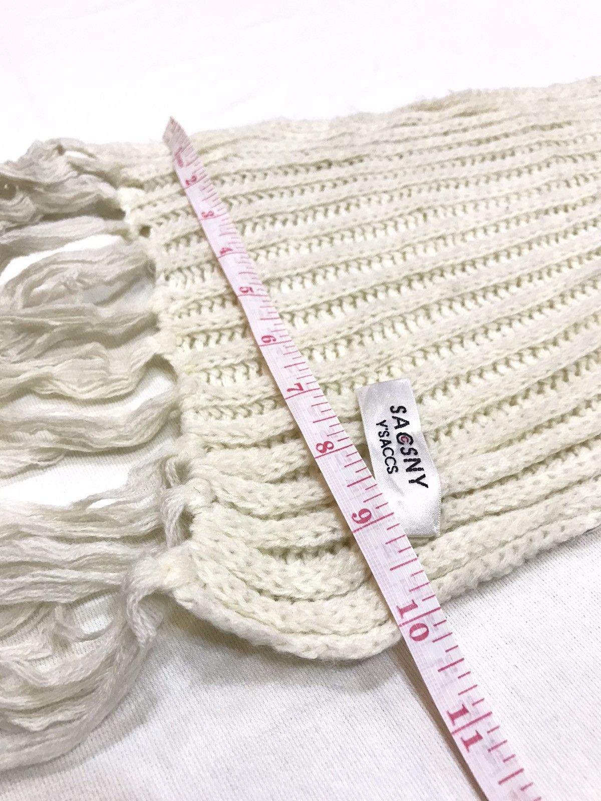 Yohji Yamamoto YOHJI YAMAMOTO SACSNY Y'SACCS KNITTED WOOL SCARF MUFFLER Size ONE SIZE - 4 Thumbnail