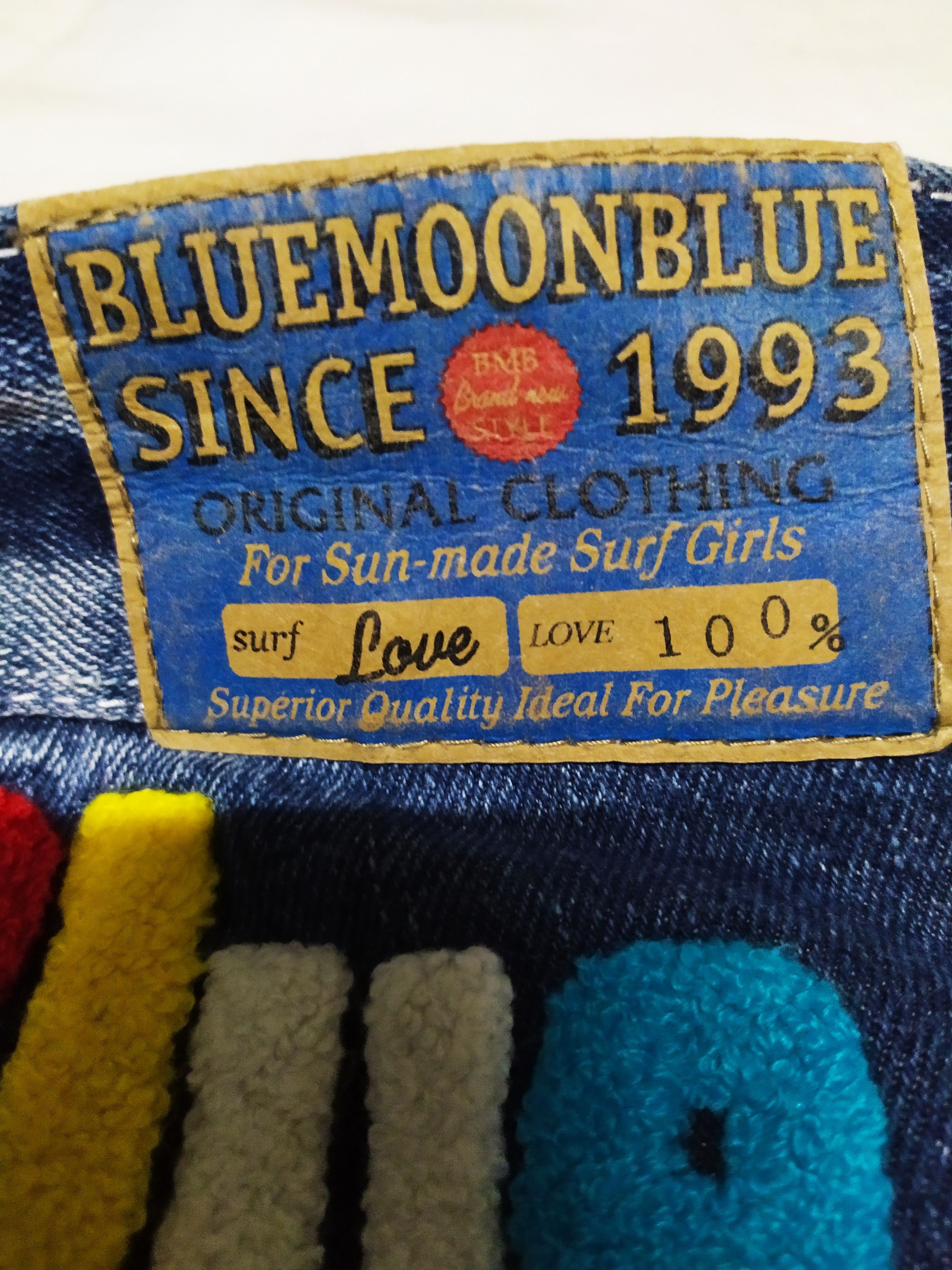 Japanese Brand blue moon blue denim jeans embroidered Size US 34 / EU 50 - 6 Thumbnail