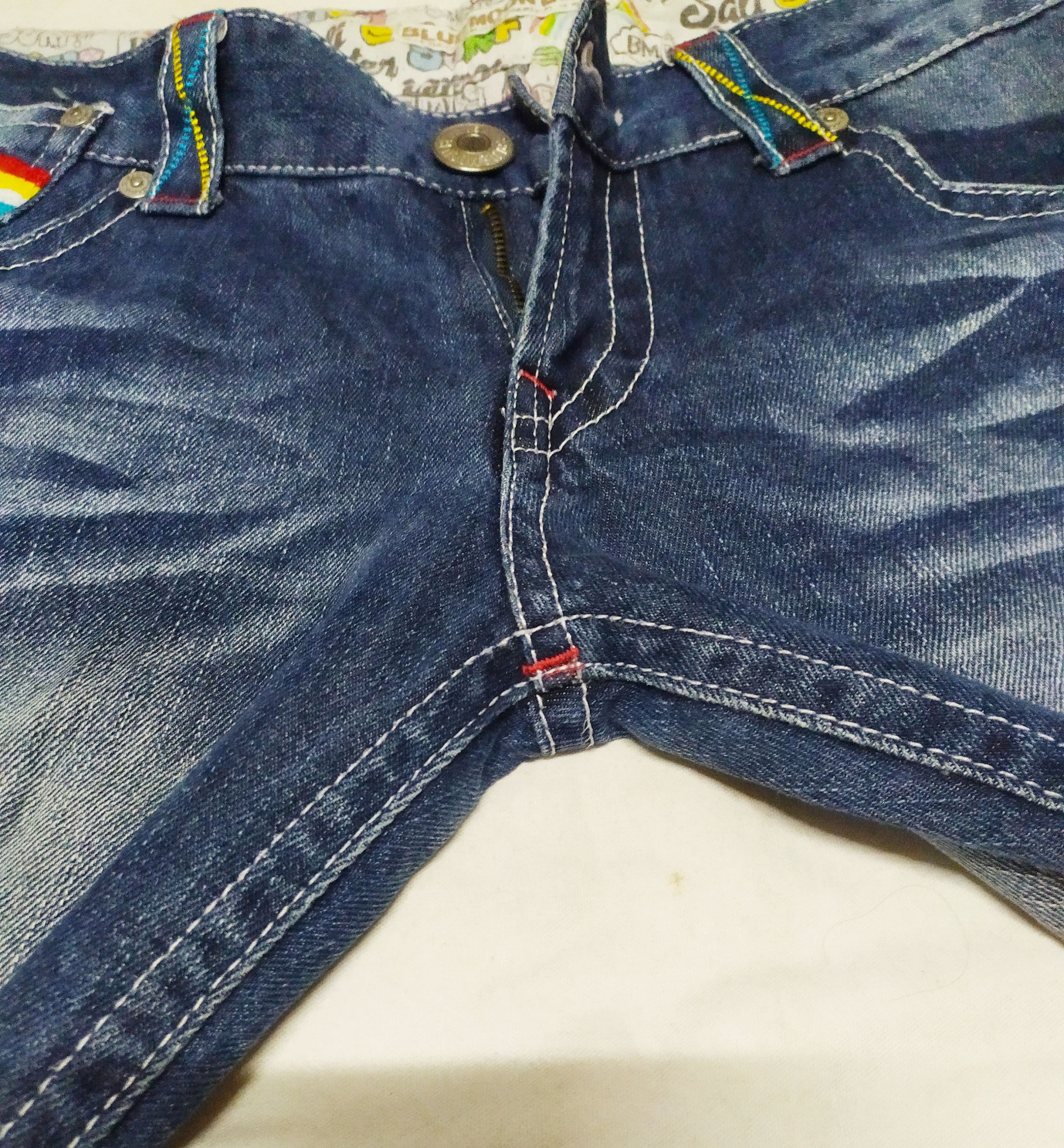 Japanese Brand blue moon blue denim jeans embroidered Size US 34 / EU 50 - 10 Thumbnail