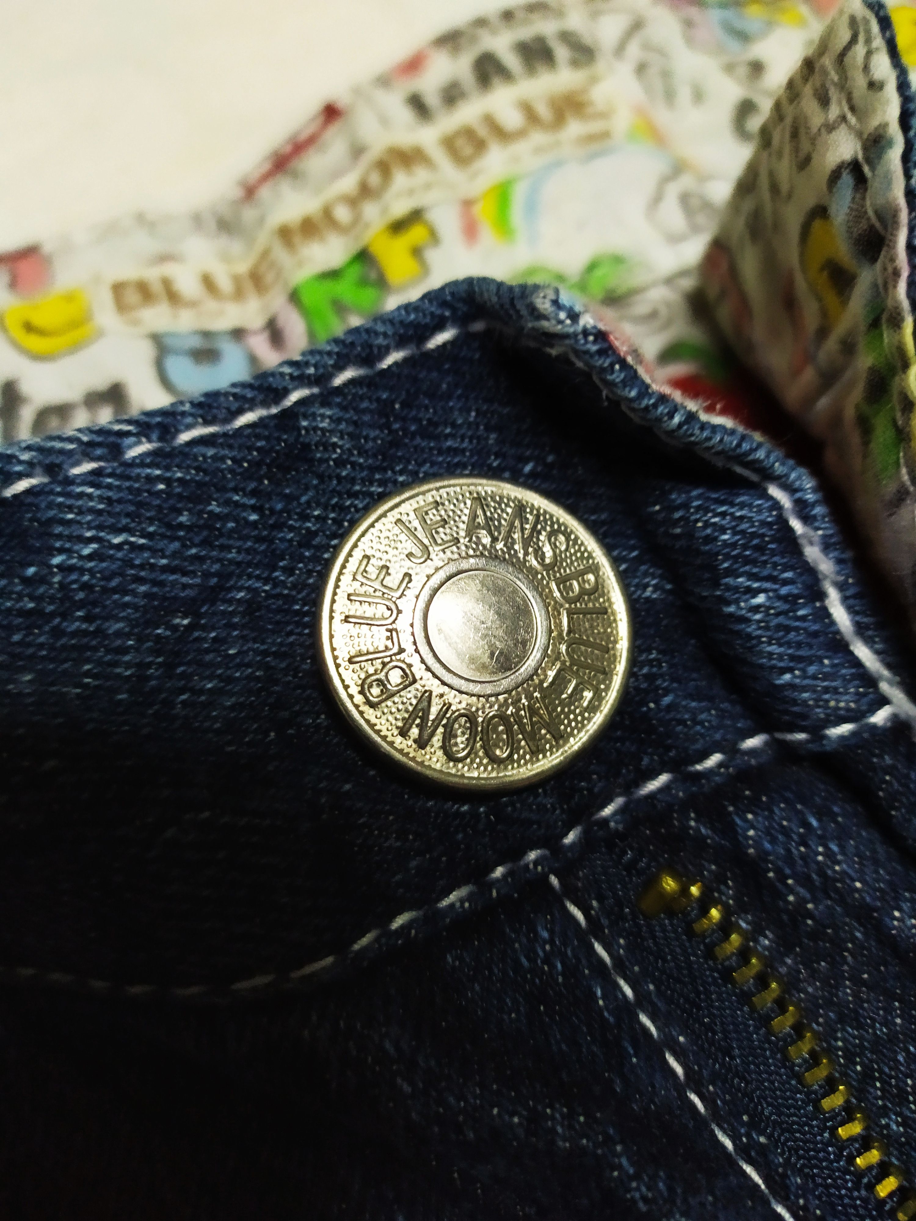 Japanese Brand blue moon blue denim jeans embroidered Size US 34 / EU 50 - 13 Thumbnail