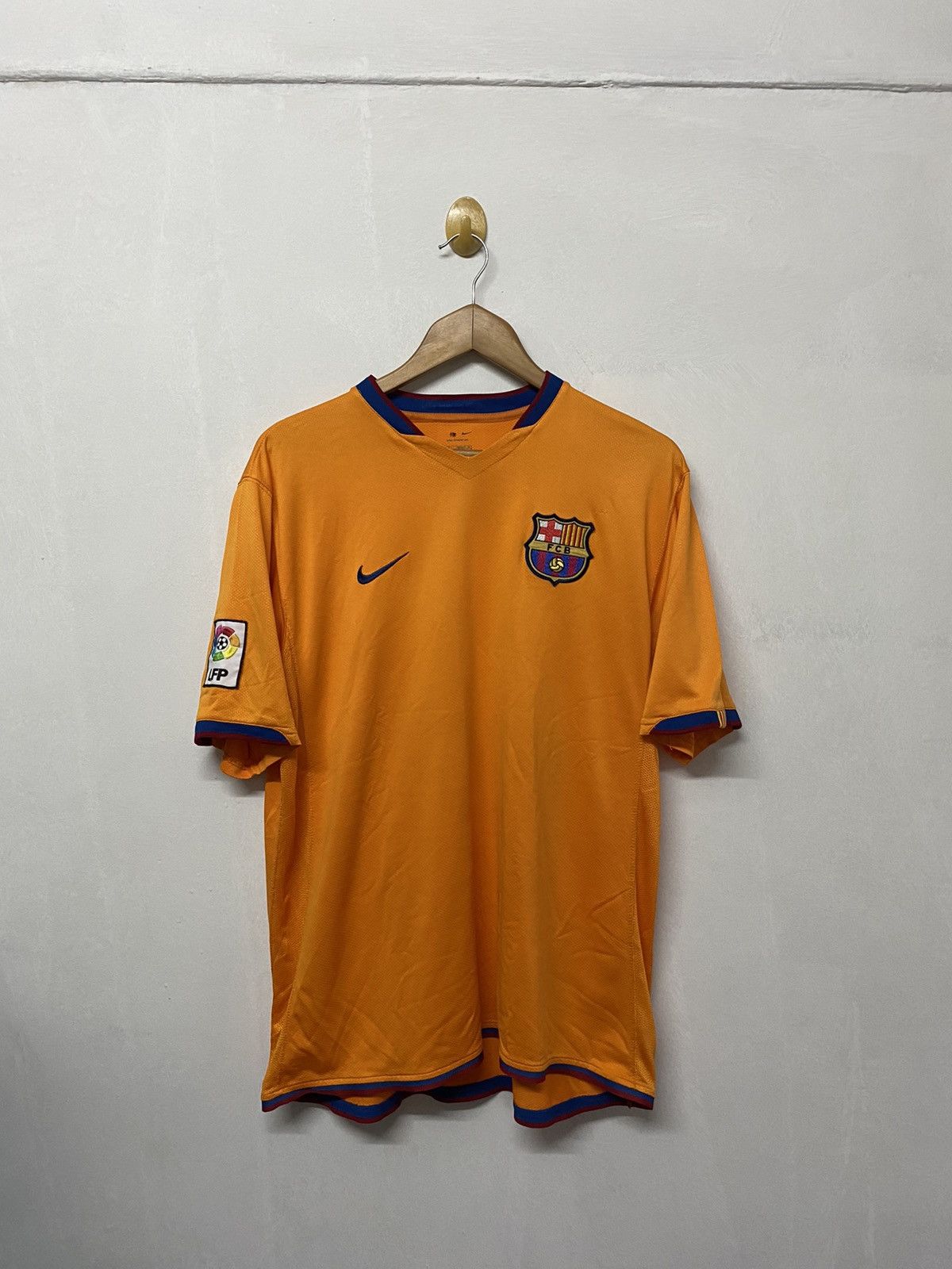 Nike Air Size XL FC Barcelona 2007 2008 Away shops Jersey Men Used Messi Ronaldinho