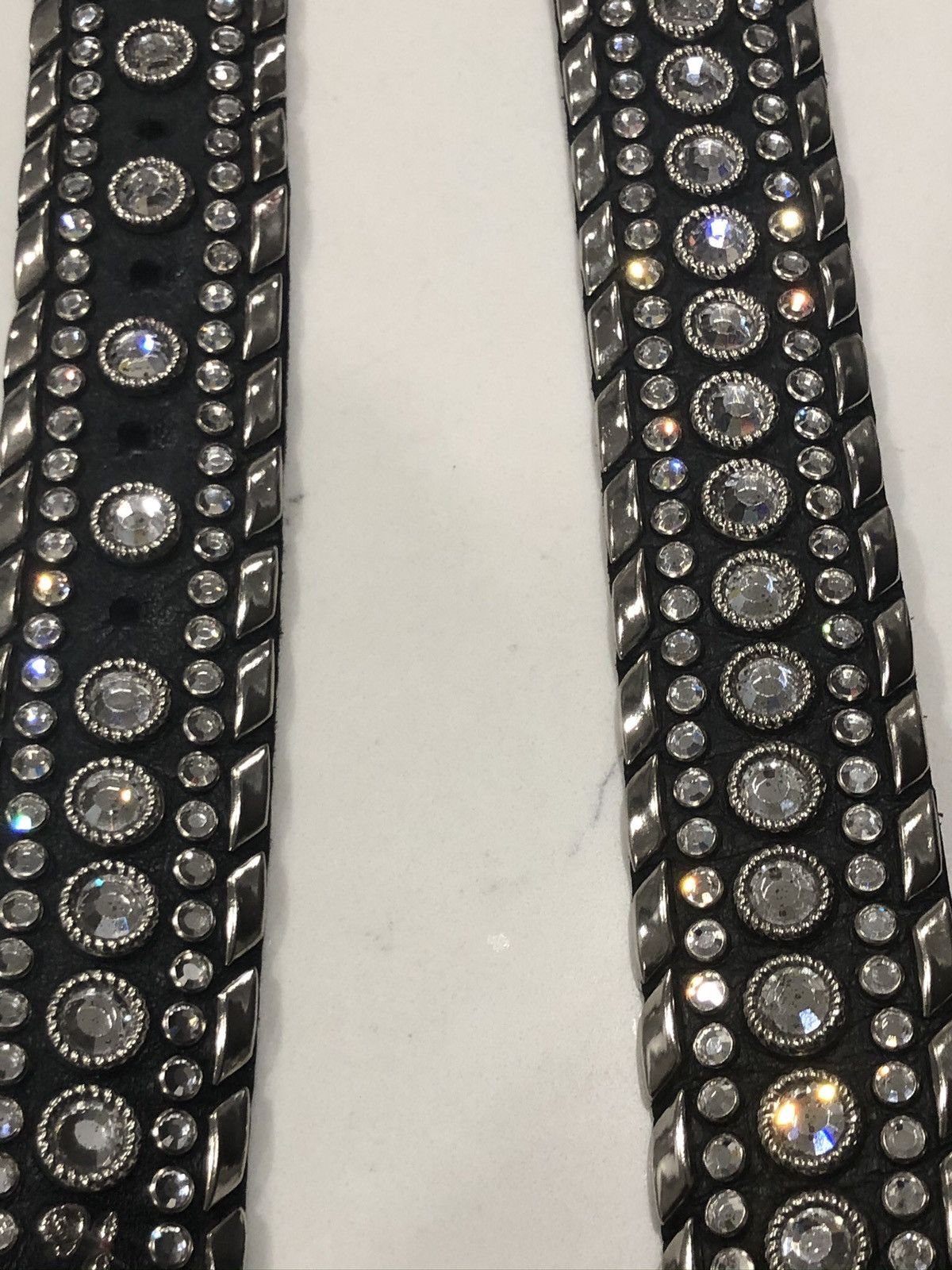 B.B. Simon Kippy’s Designer leather belt w/ Swarovski crystals Size 32 - 4 Thumbnail