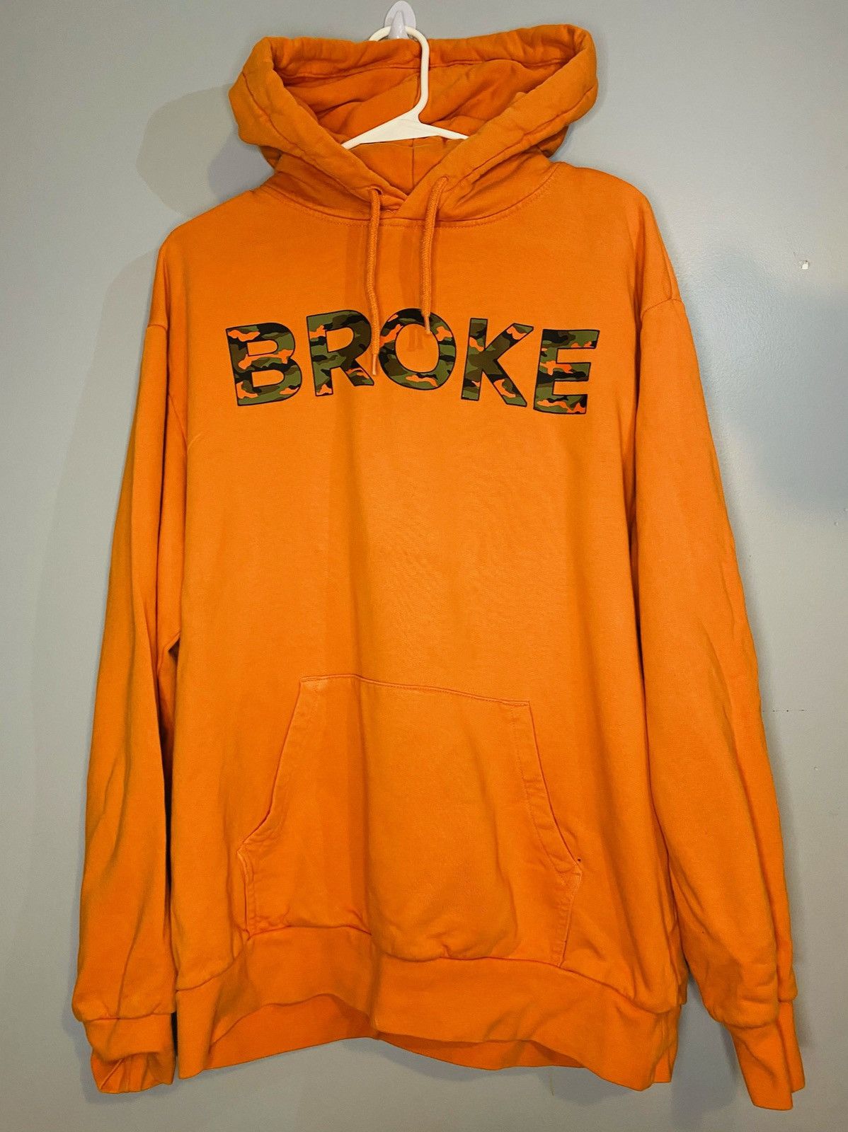 Orange store broke hoodie