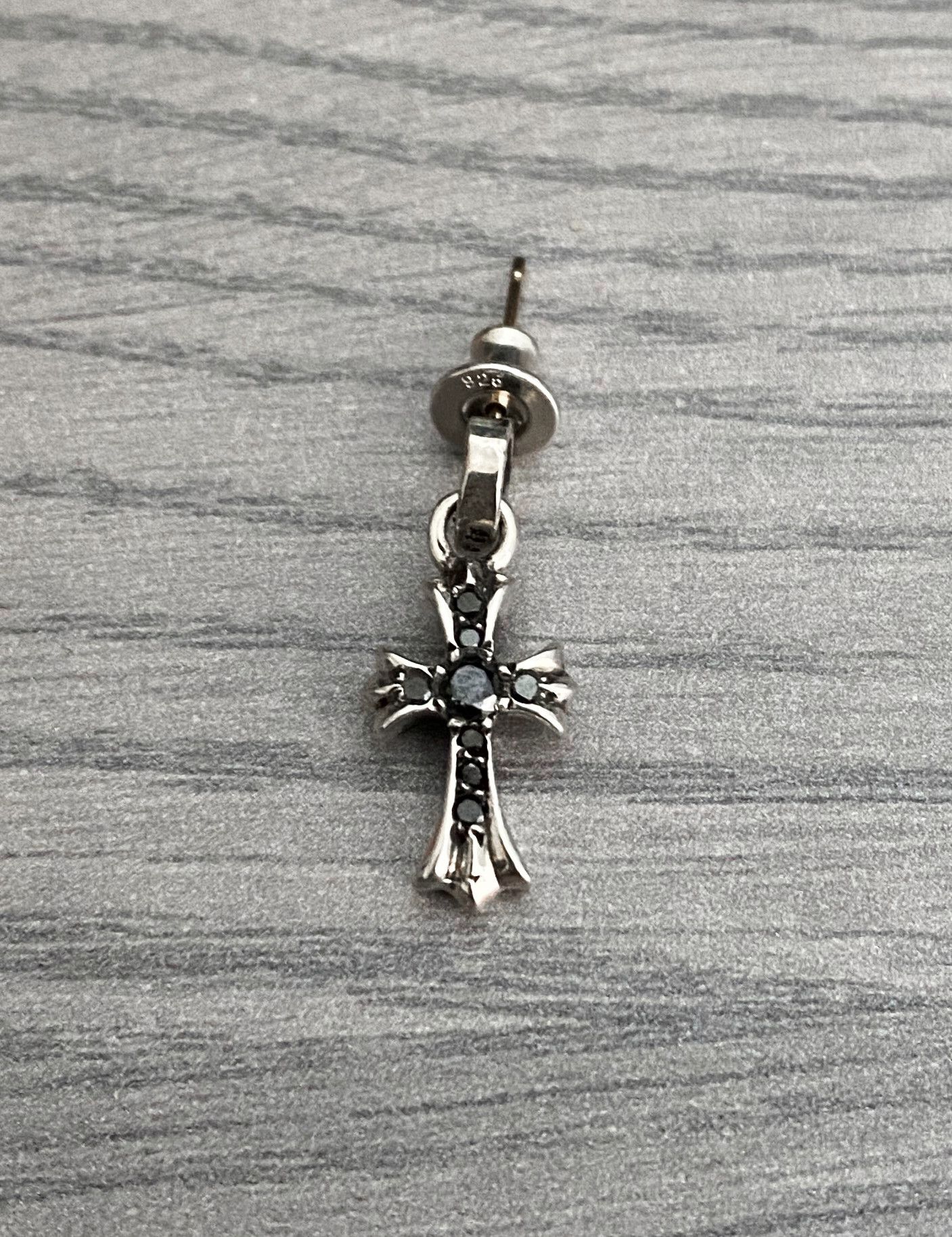 Chrome Hearts Black Diamond Baby Fat Earring | Grailed
