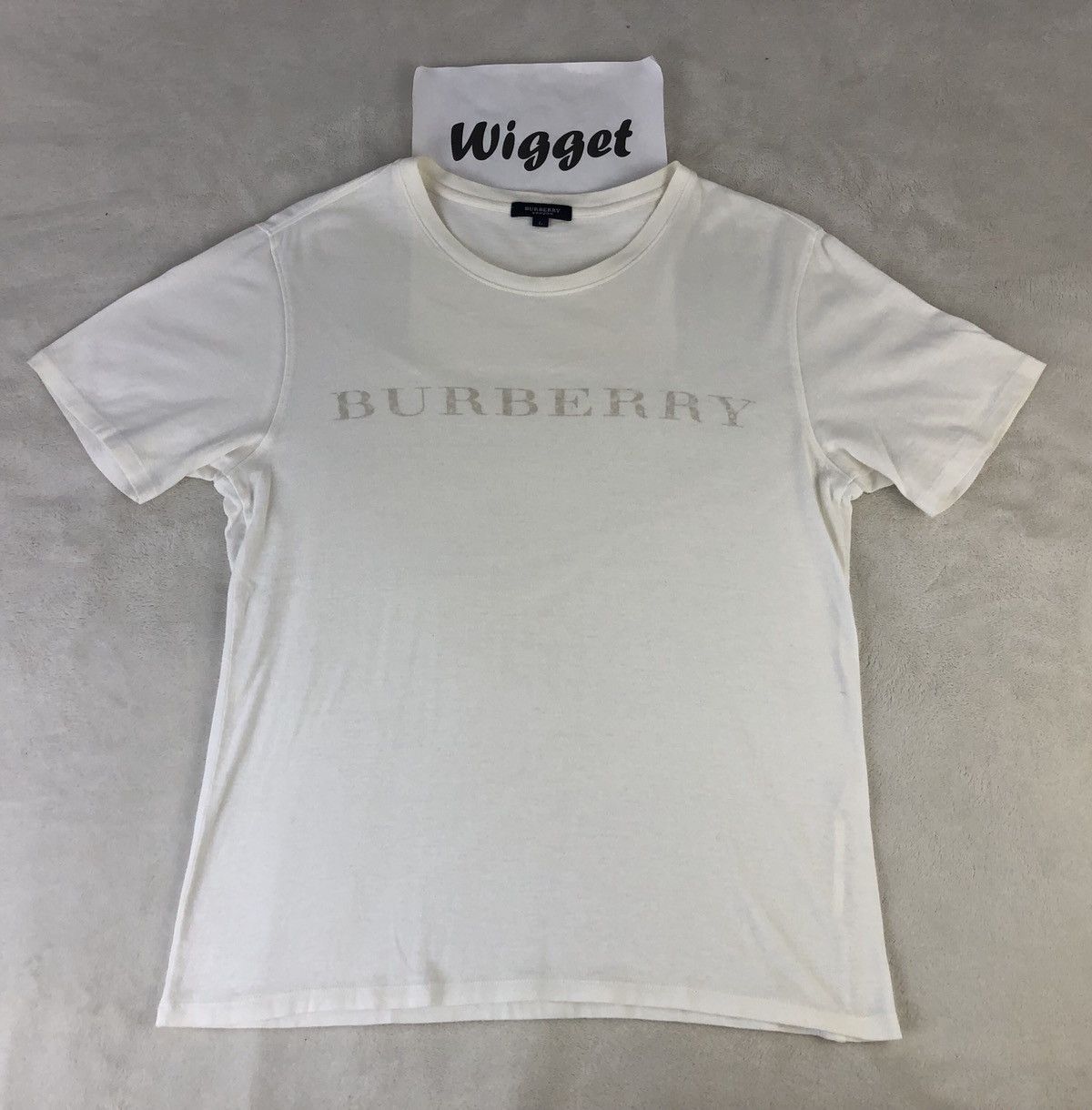 Burberry logo tee white thin subtle
