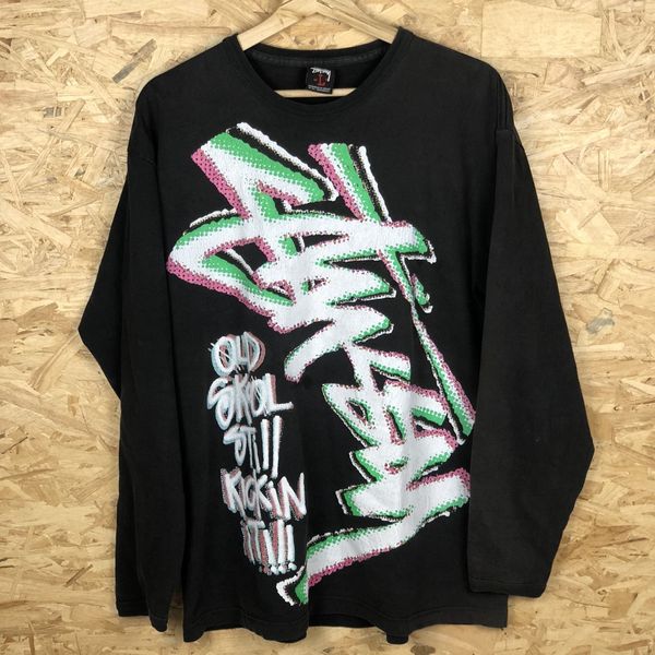 Vintage Vintage Stussy Old Skool Still Kickin It T Shirt | Grailed