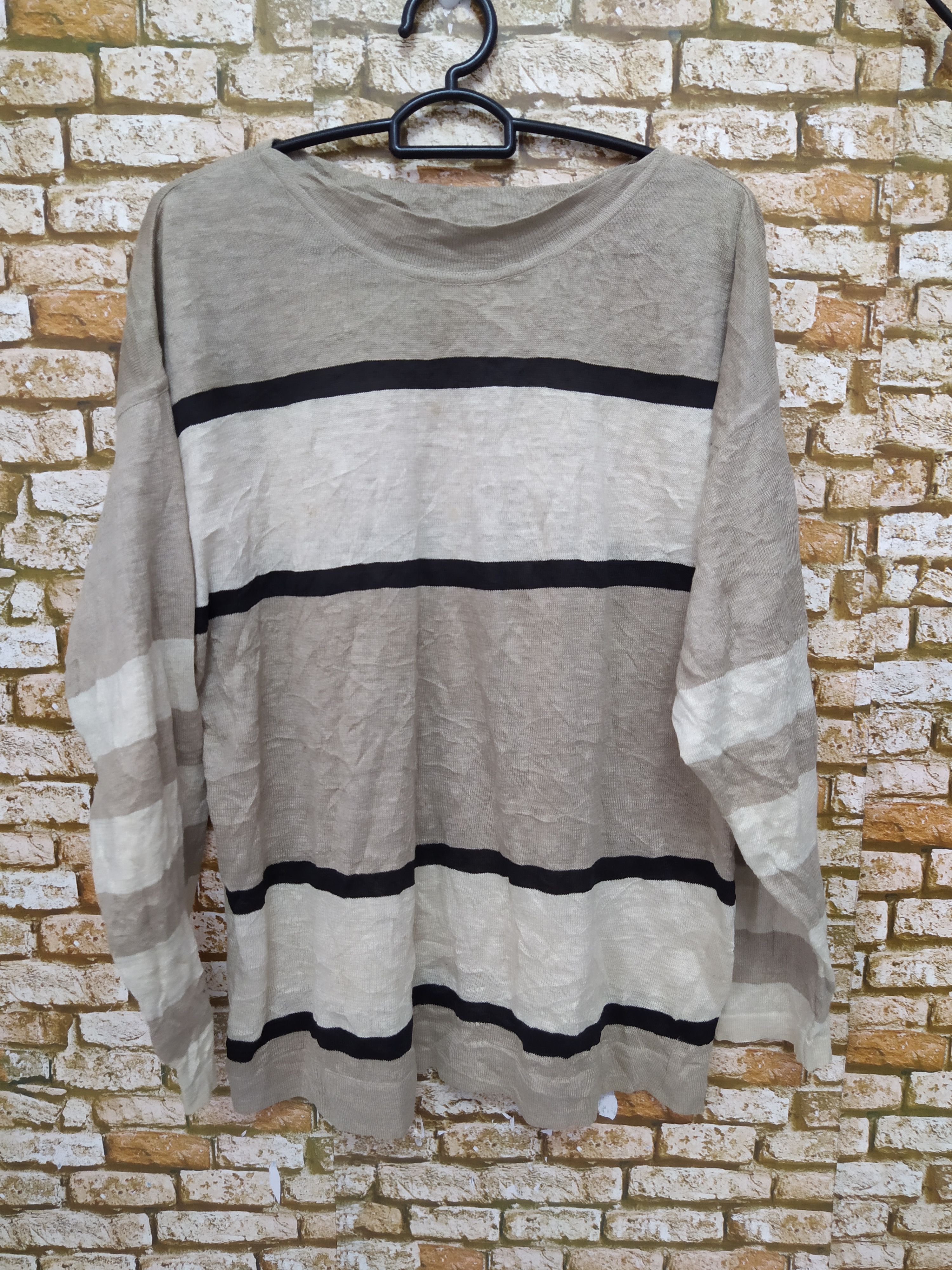 Gucci VTG GUCCI KNITWEAR STRIPE BOAT-NECK (B578) Size US L / EU 52-54 / 3 - 1 Thumbnail