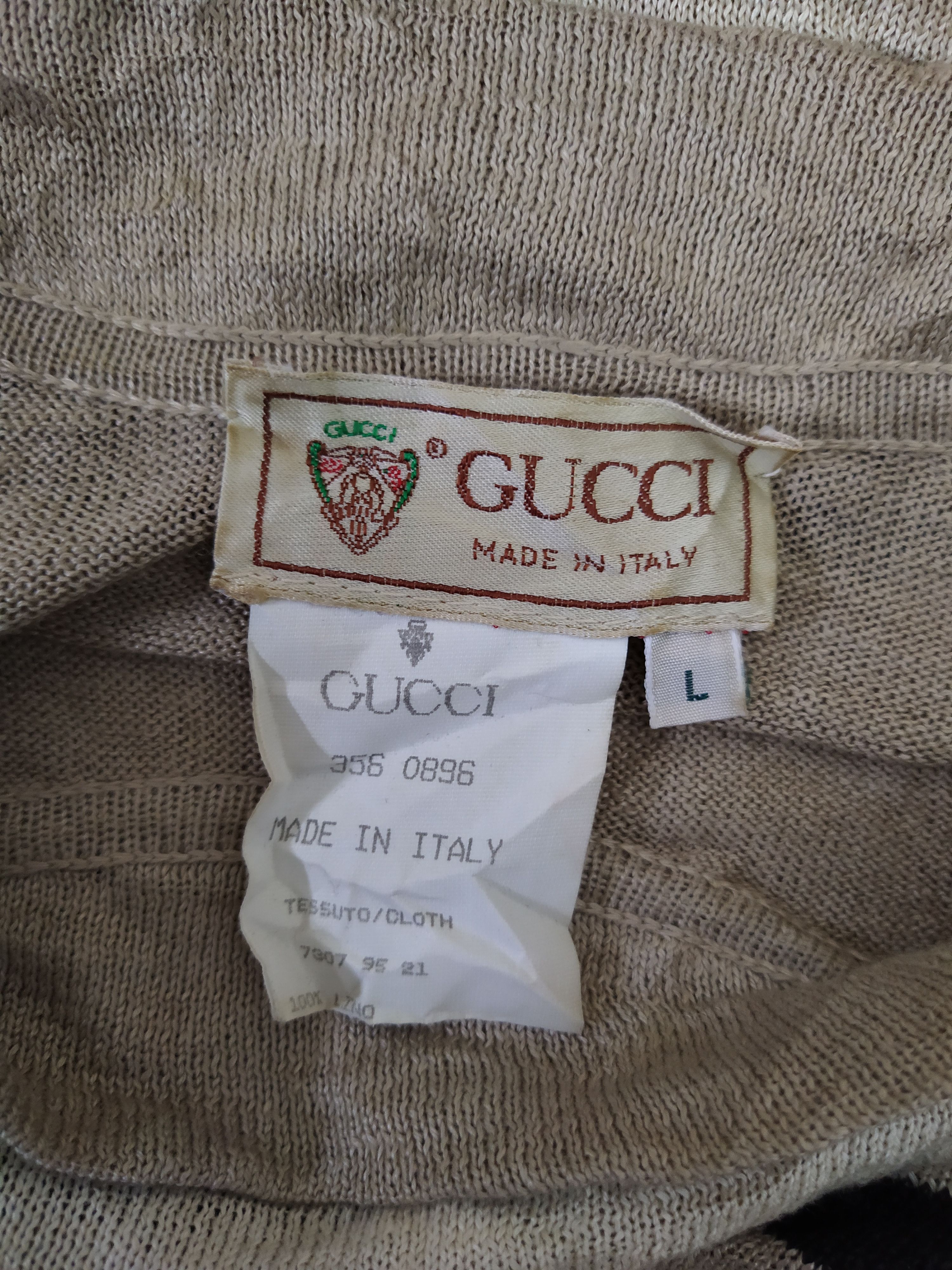 Gucci VTG GUCCI KNITWEAR STRIPE BOAT-NECK (B578) Size US L / EU 52-54 / 3 - 7 Thumbnail
