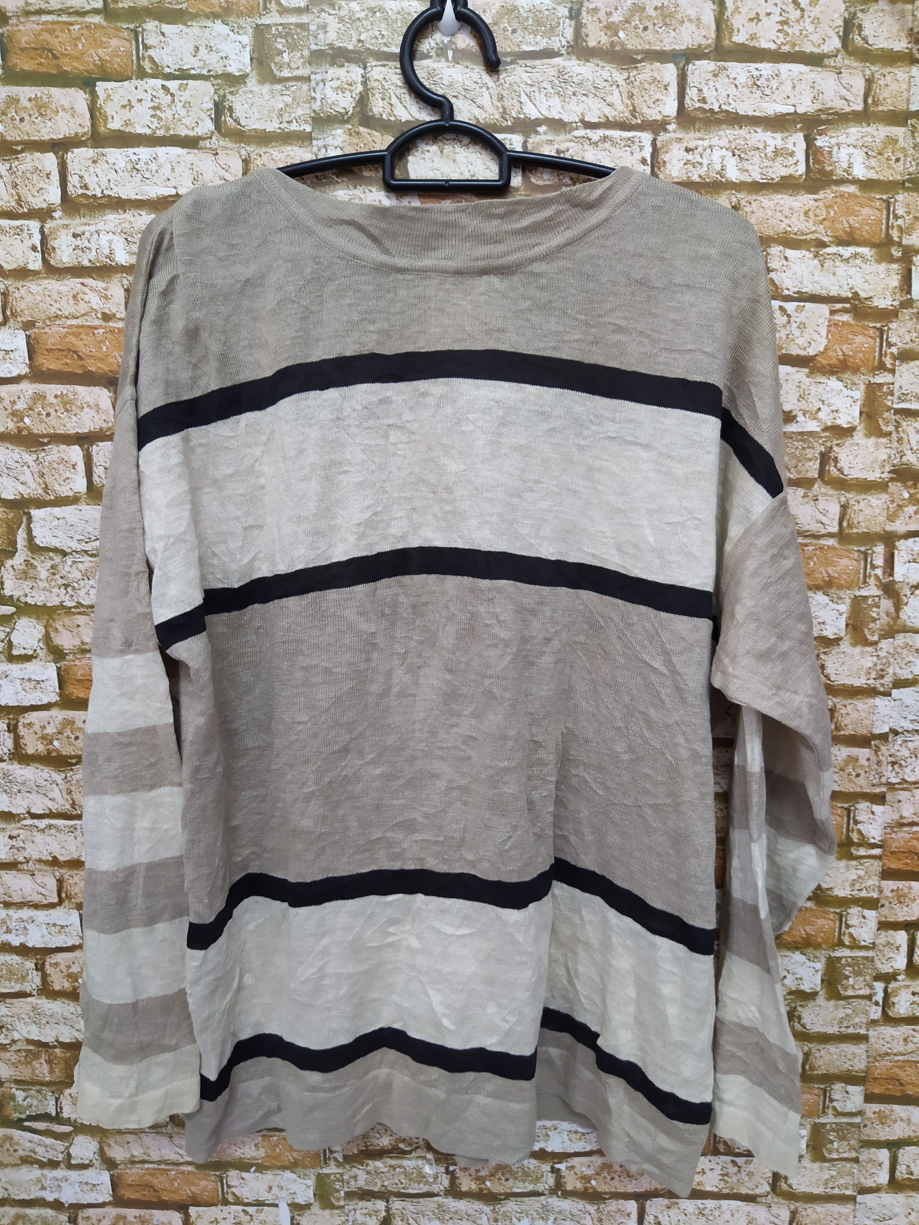 Gucci VTG GUCCI KNITWEAR STRIPE BOAT-NECK (B578) Size US L / EU 52-54 / 3 - 3 Thumbnail