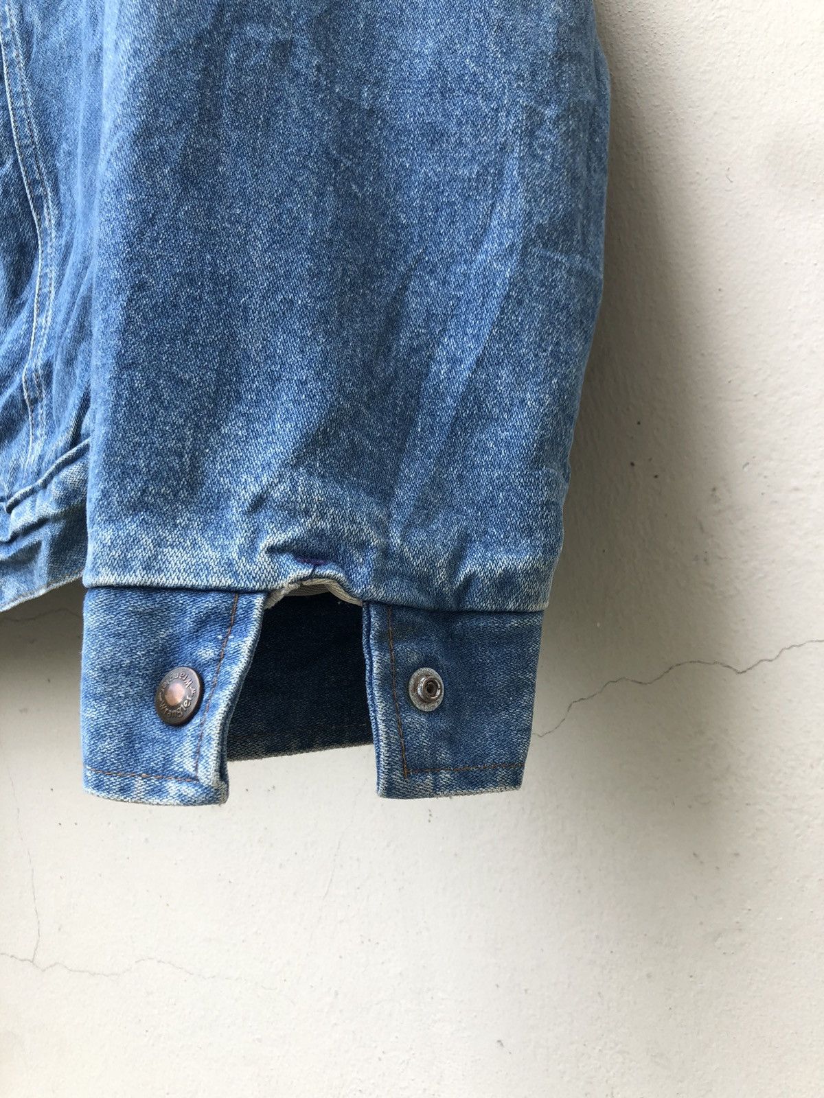 Vintage × Wrangler Vintage 80s Wrangler Made in Usa Sherpa Lined Denim Jacket Size US L / EU 52-54 / 3 - 5 Thumbnail