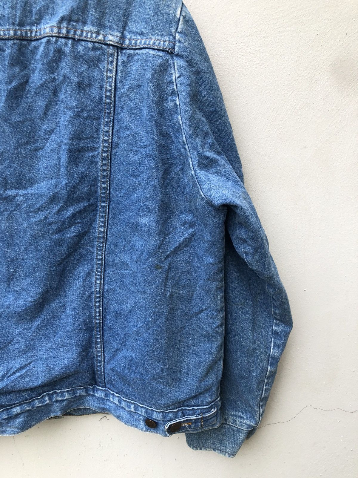 Vintage × Wrangler Vintage 80s Wrangler Made in Usa Sherpa Lined Denim Jacket Size US L / EU 52-54 / 3 - 14 Thumbnail