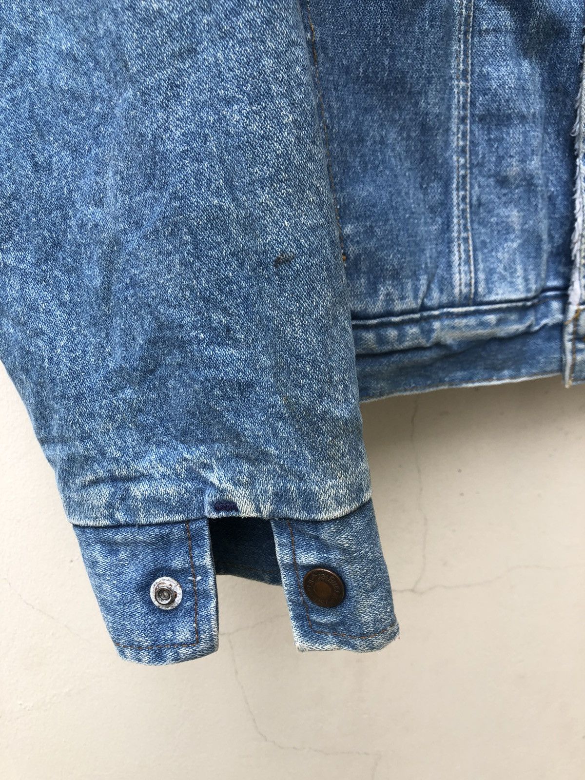 Vintage × Wrangler Vintage 80s Wrangler Made in Usa Sherpa Lined Denim Jacket Size US L / EU 52-54 / 3 - 12 Thumbnail