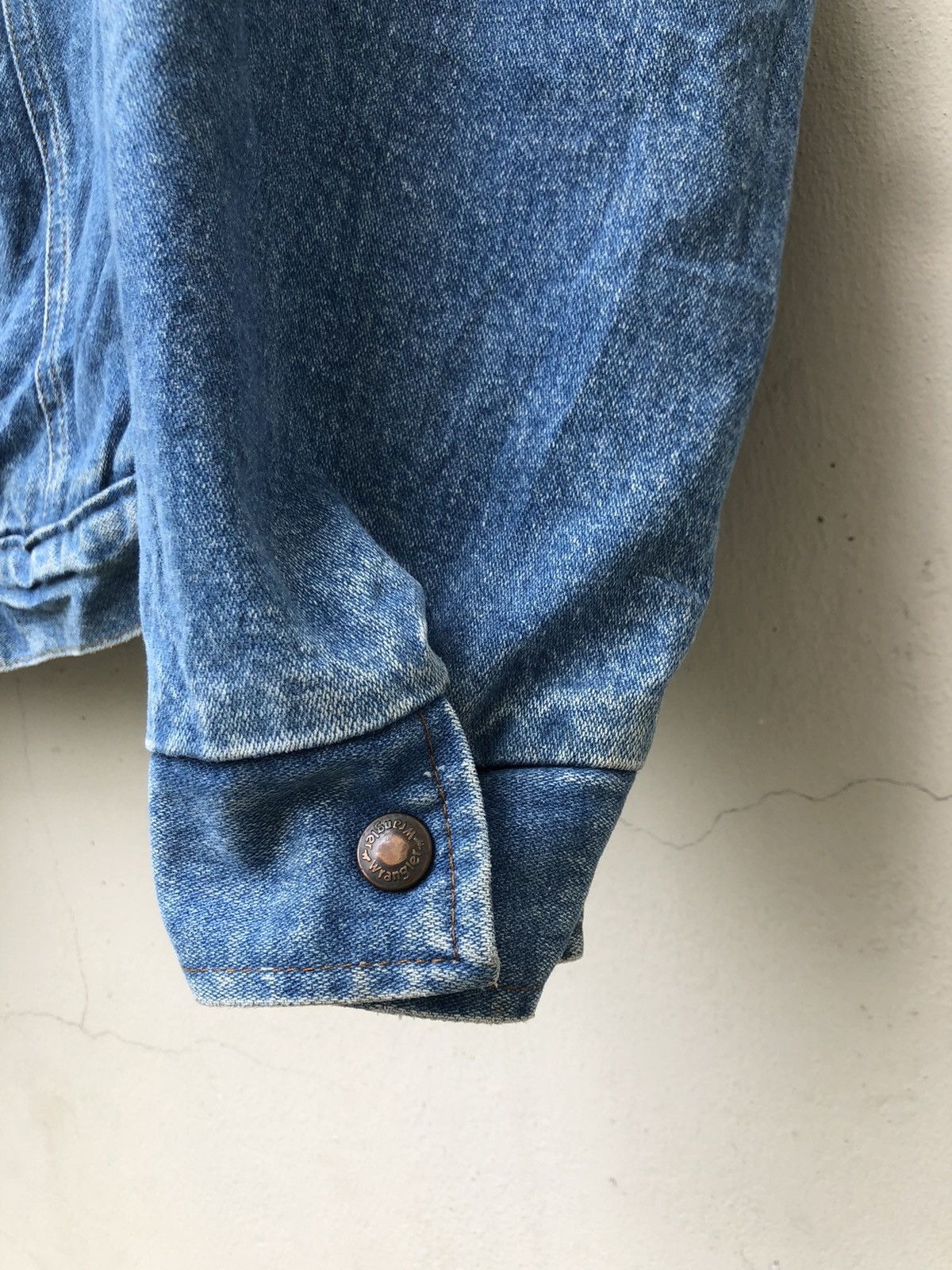 Vintage × Wrangler Vintage 80s Wrangler Made in Usa Sherpa Lined Denim Jacket Size US L / EU 52-54 / 3 - 6 Thumbnail