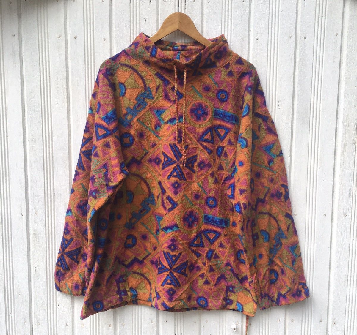 Vintage Rare! Vintage APPI Multicolour Fleece Pull Over Jacket Size US XL / EU 56 / 4 - 1 Thumbnail