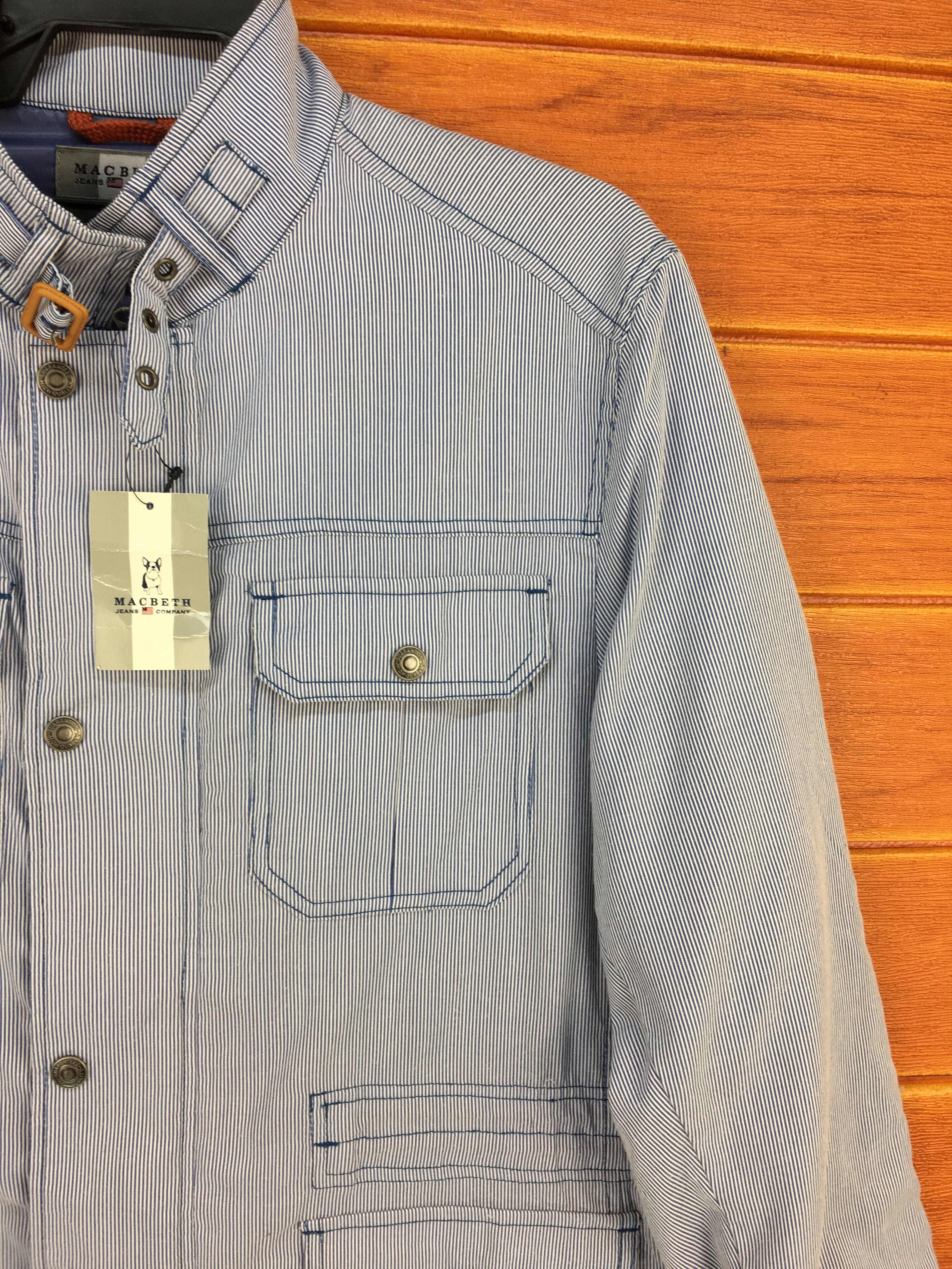 Japanese Brand × Macbeth MACBETH Pin Striped Hickory Worker Jacket Size US L / EU 52-54 / 3 - 3 Thumbnail