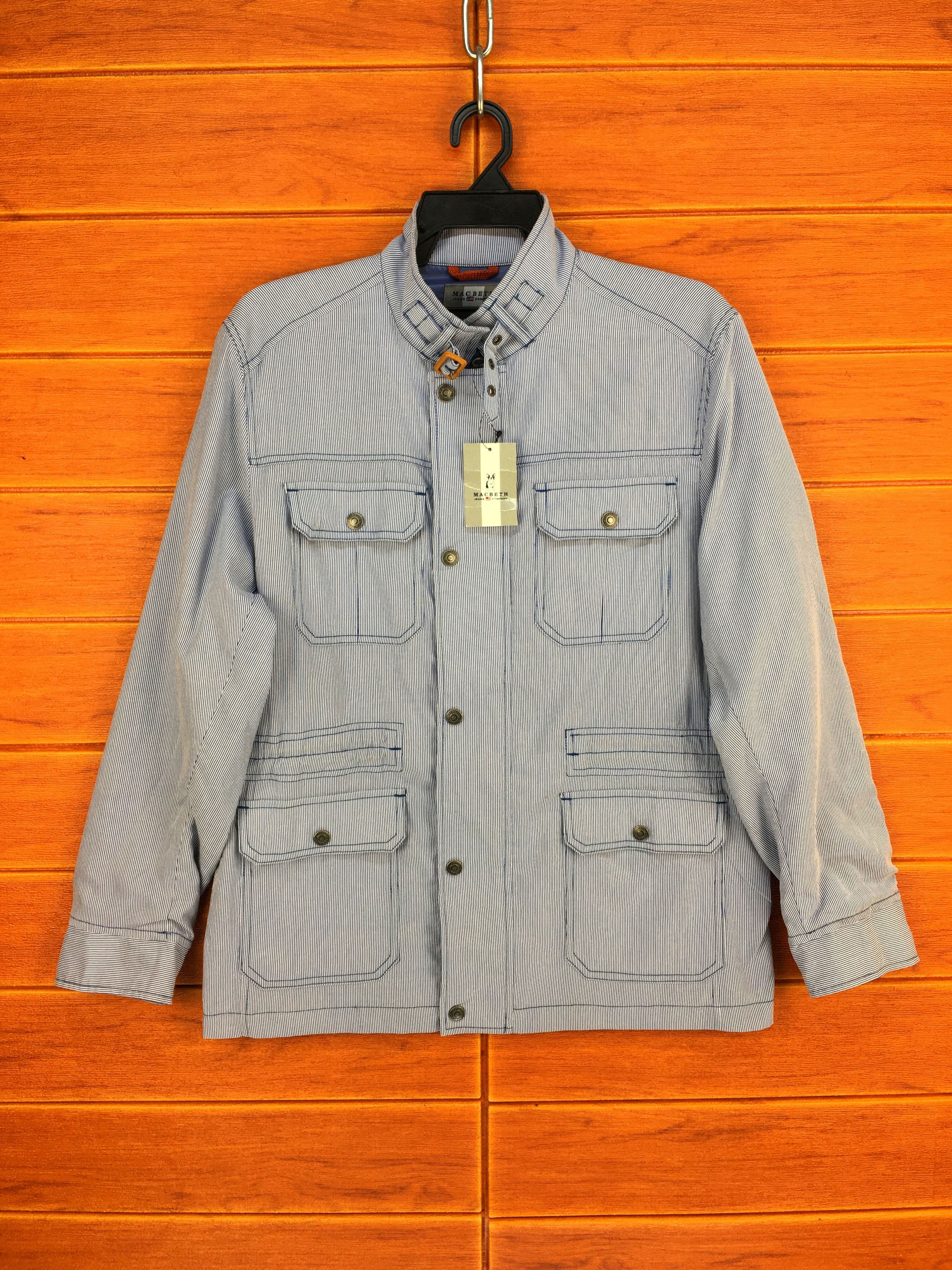 Japanese Brand × Macbeth MACBETH Pin Striped Hickory Worker Jacket Size US L / EU 52-54 / 3 - 1 Thumbnail