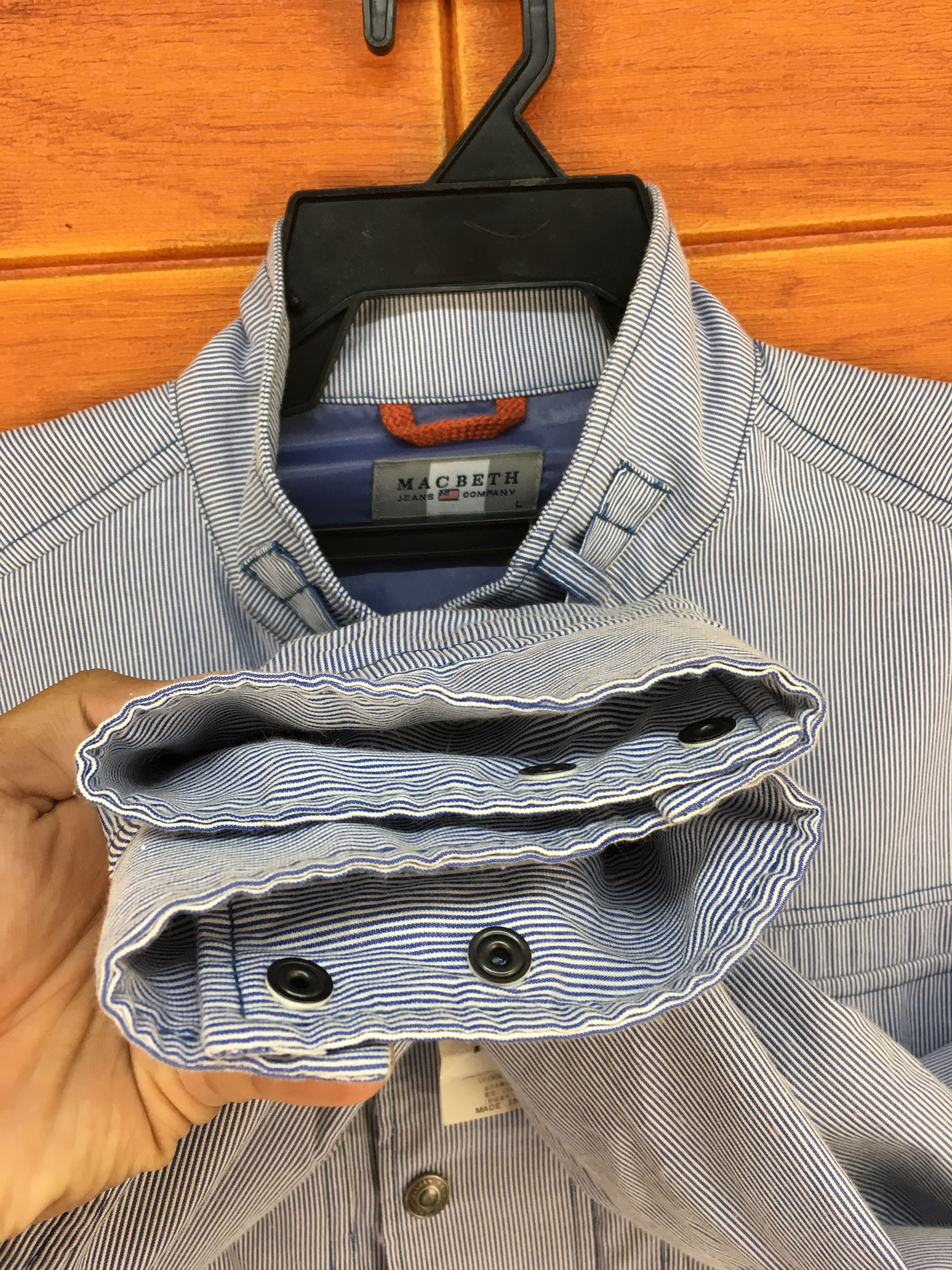 Japanese Brand × Macbeth MACBETH Pin Striped Hickory Worker Jacket Size US L / EU 52-54 / 3 - 11 Thumbnail