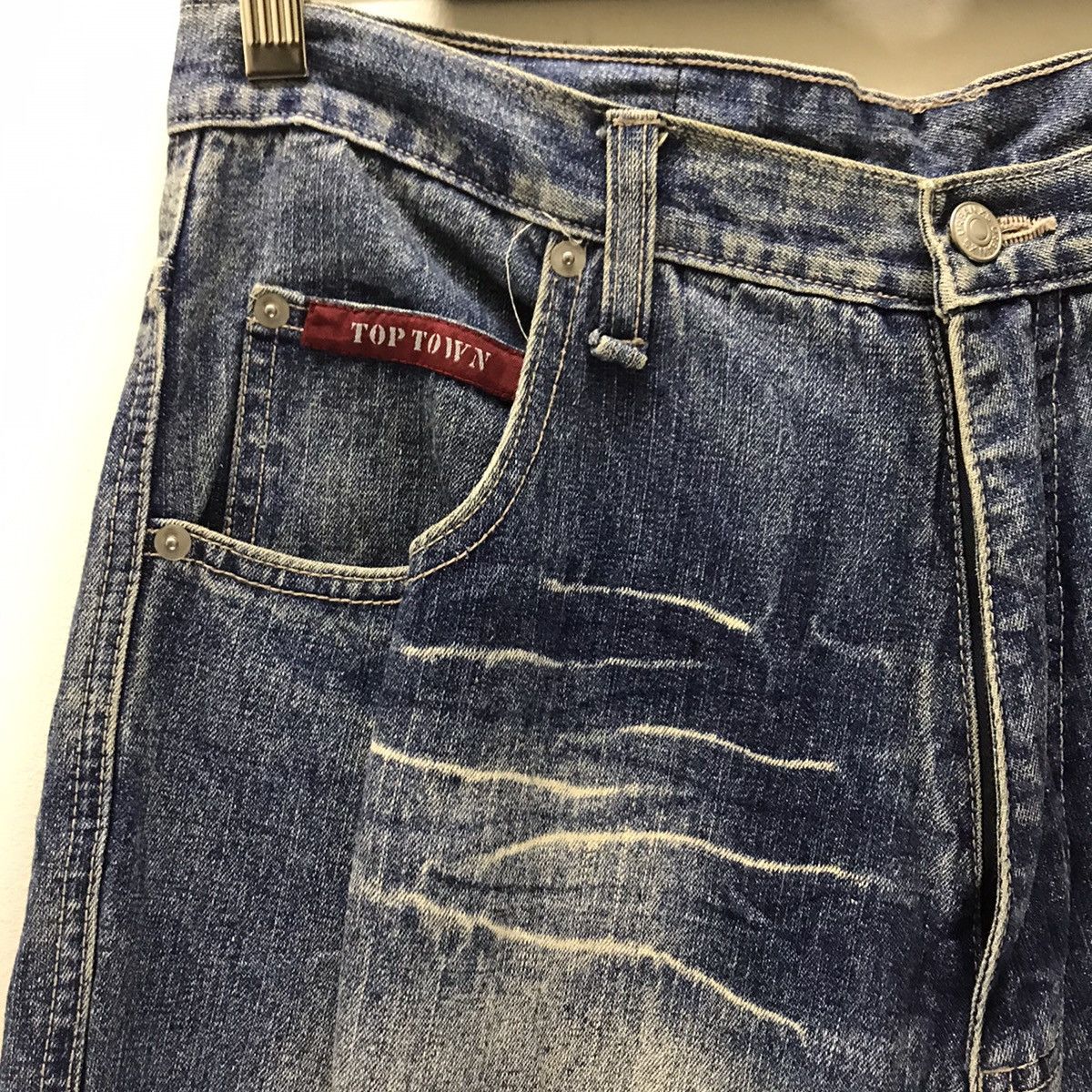 Vintage Vintage Top Town Tribal Dragon Denim Baggy Jeans Size US 32 / EU 48 - 4 Thumbnail