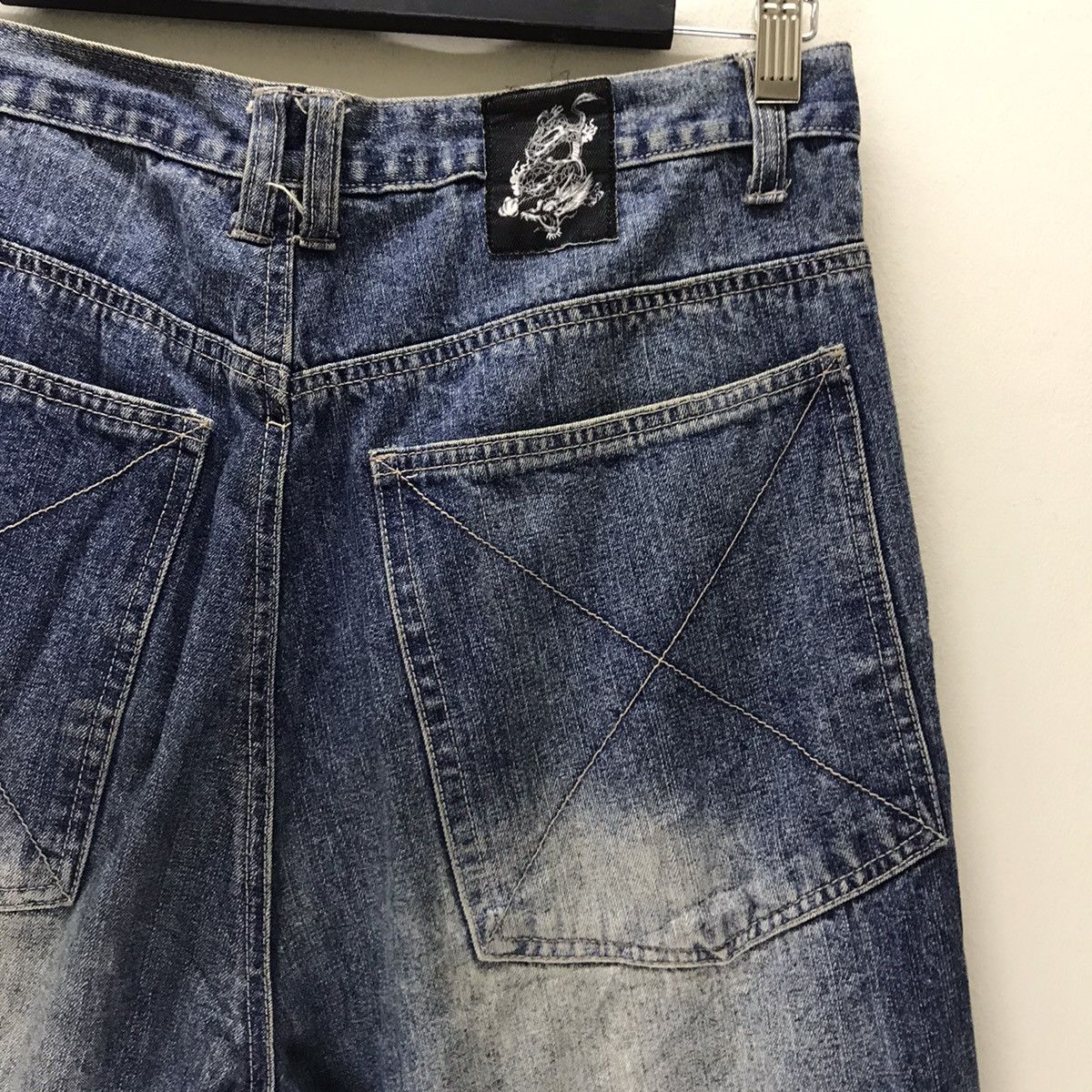 Vintage Vintage Top Town Tribal Dragon Denim Baggy Jeans Size US 32 / EU 48 - 15 Thumbnail