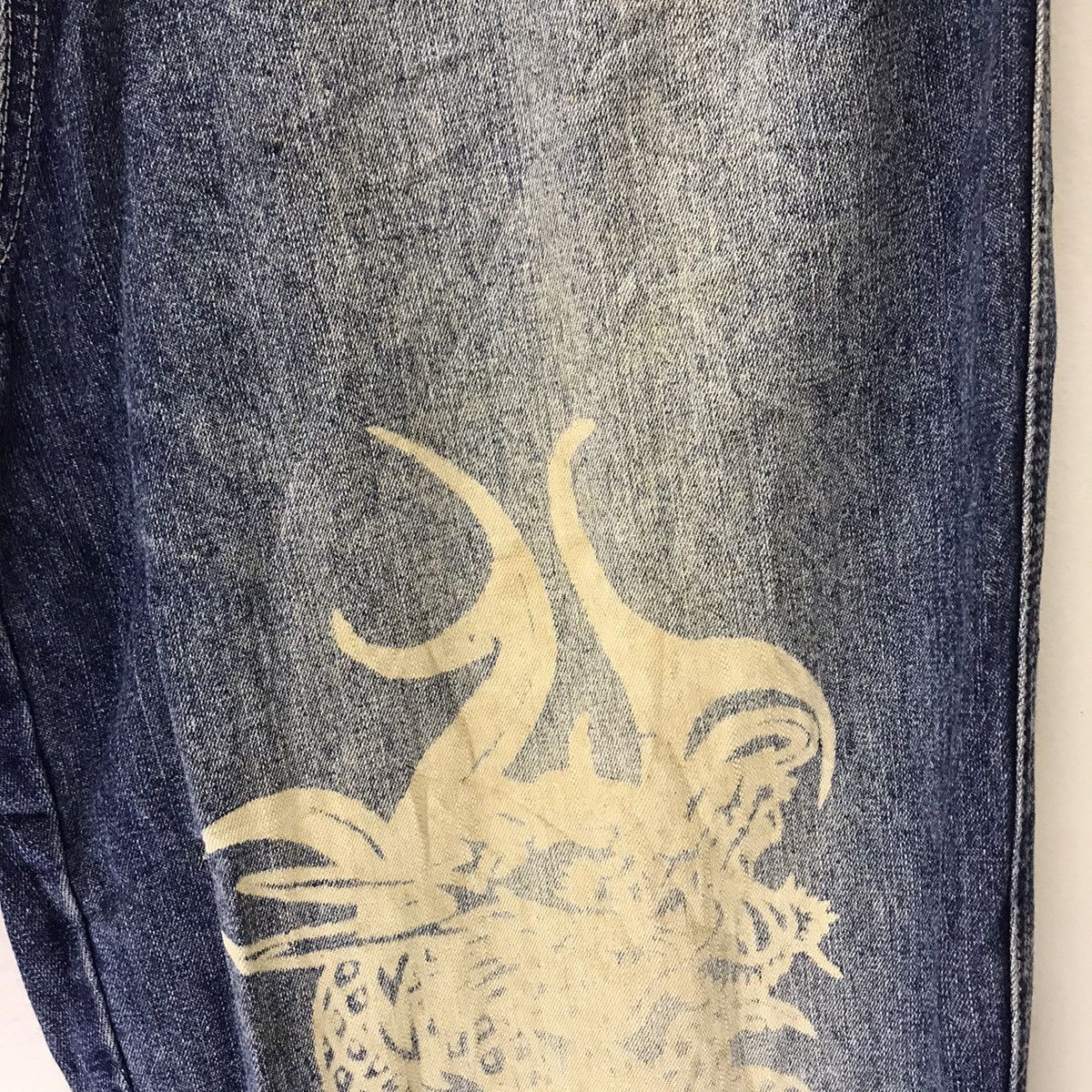 Vintage Vintage Top Town Tribal Dragon Denim Baggy Jeans Size US 32 / EU 48 - 7 Thumbnail