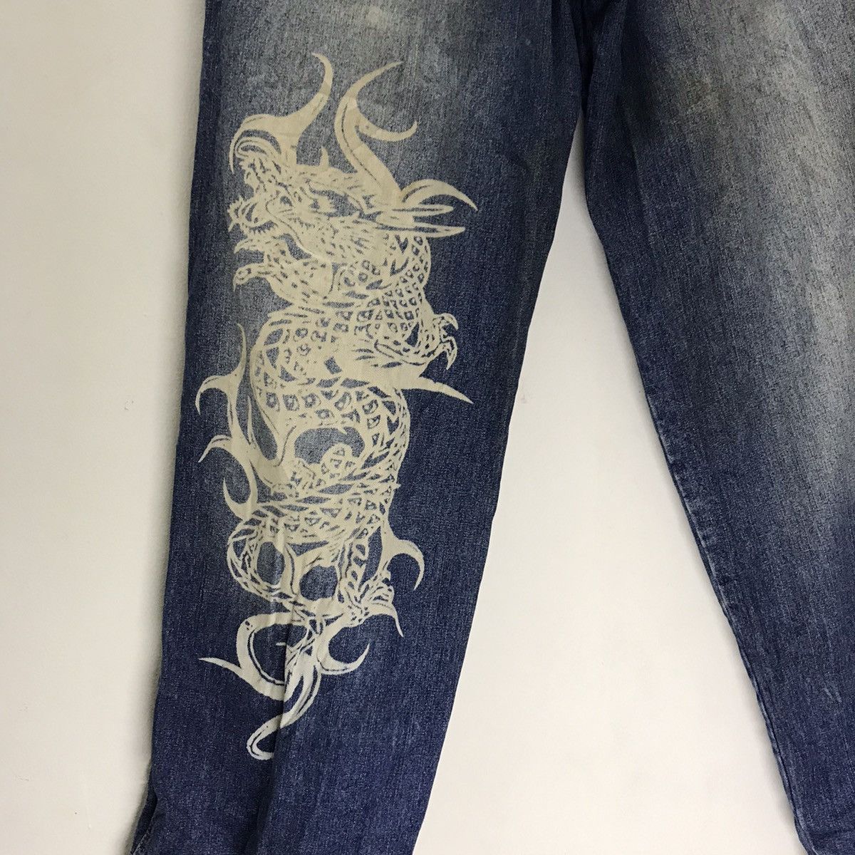 Vintage Vintage Top Town Tribal Dragon Denim Baggy Jeans Size US 32 / EU 48 - 20 Thumbnail