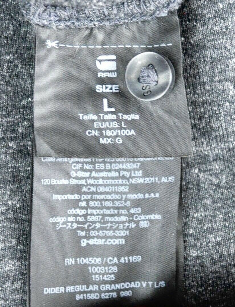 G-Star G-STAR RAW Dider Regular Granddad Cotton Sweater Shirt L Size US L / EU 52-54 / 3 - 4 Thumbnail