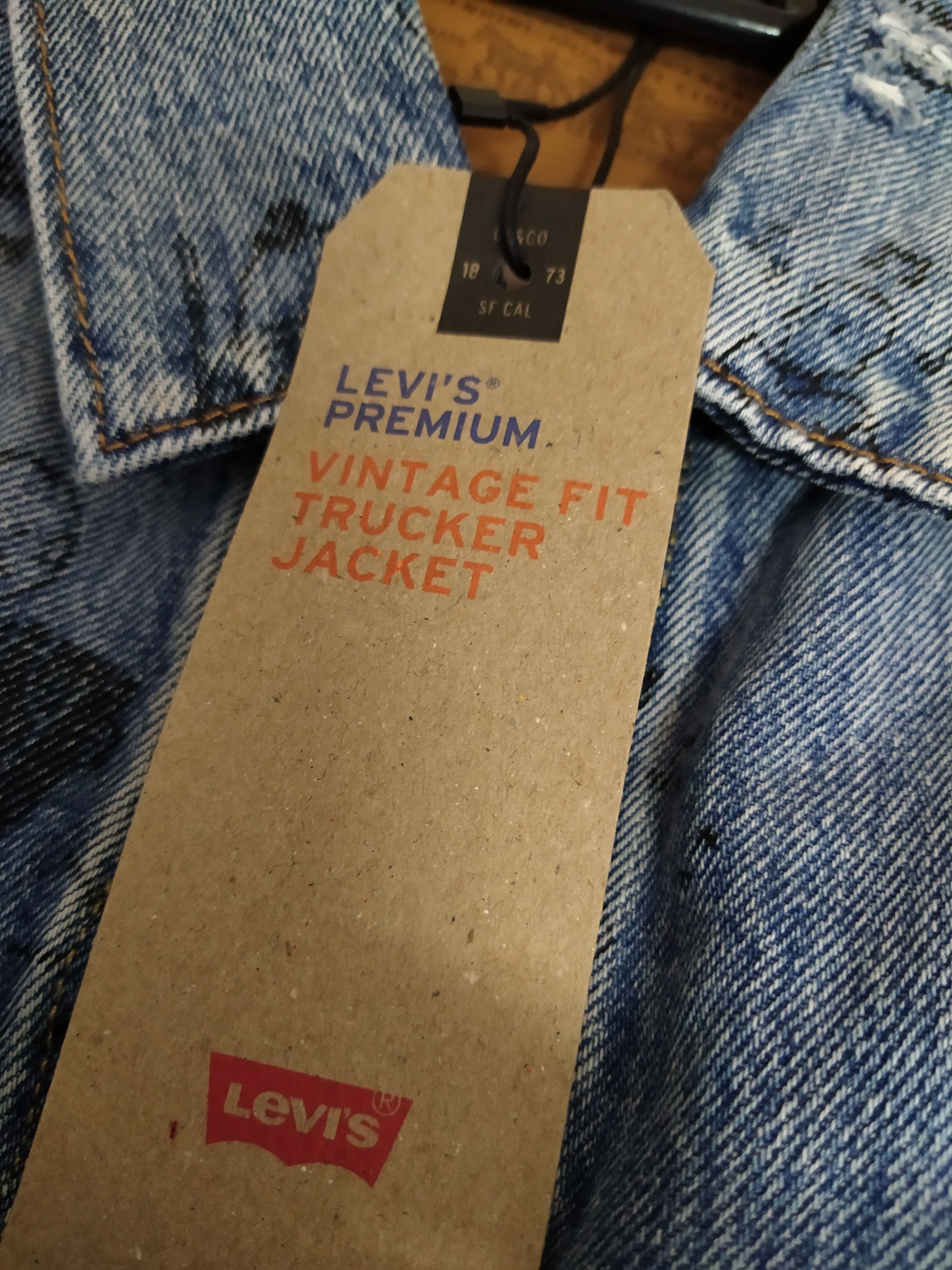 Levi's LEVIS BIG E BATH-TUB ALLOVER PRINT TRUCKER JACKET (Z5) Size US L / EU 52-54 / 3 - 11 Thumbnail