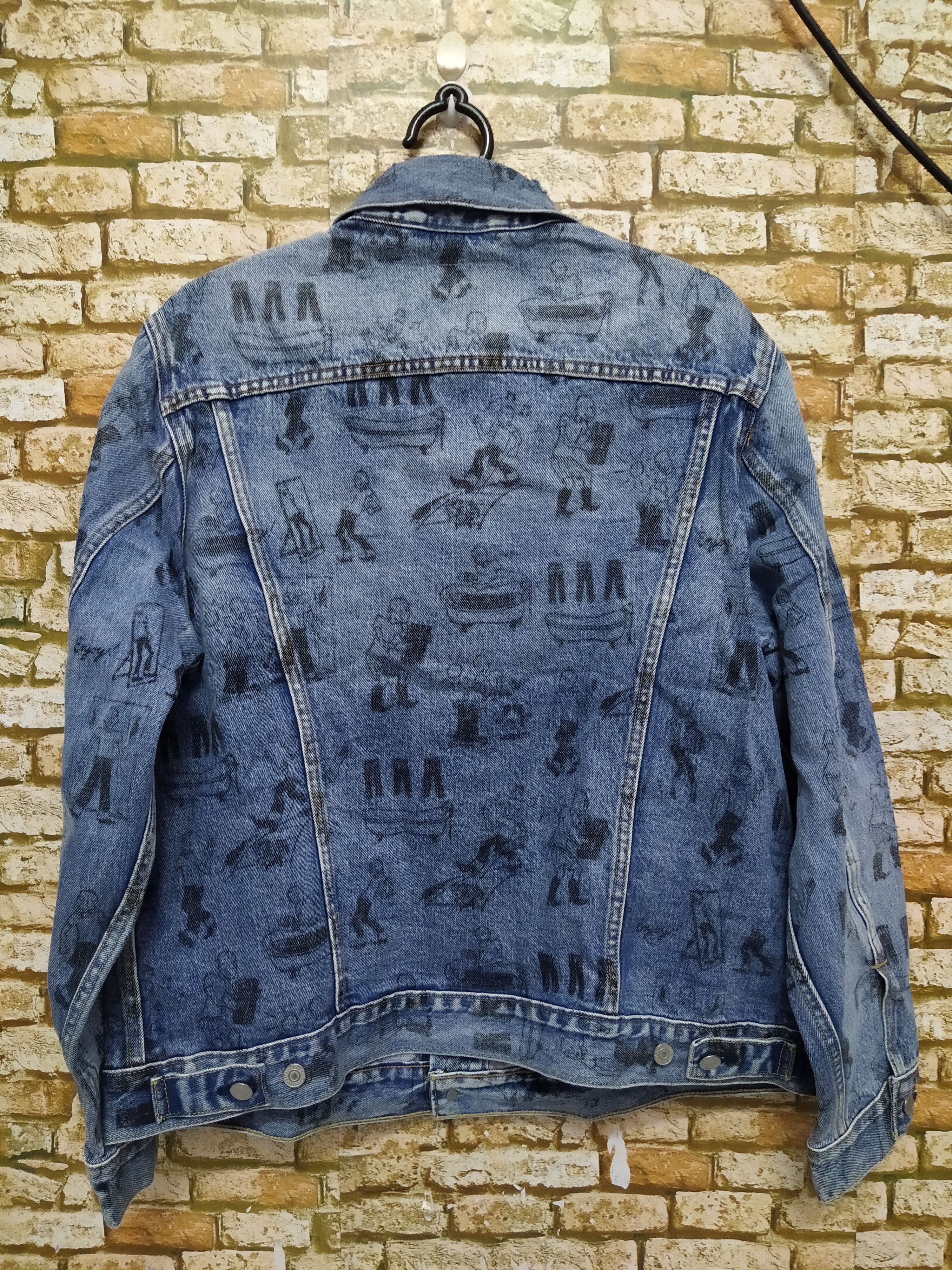 Levi's LEVIS BIG E BATH-TUB ALLOVER PRINT TRUCKER JACKET (Z5) Size US L / EU 52-54 / 3 - 7 Thumbnail