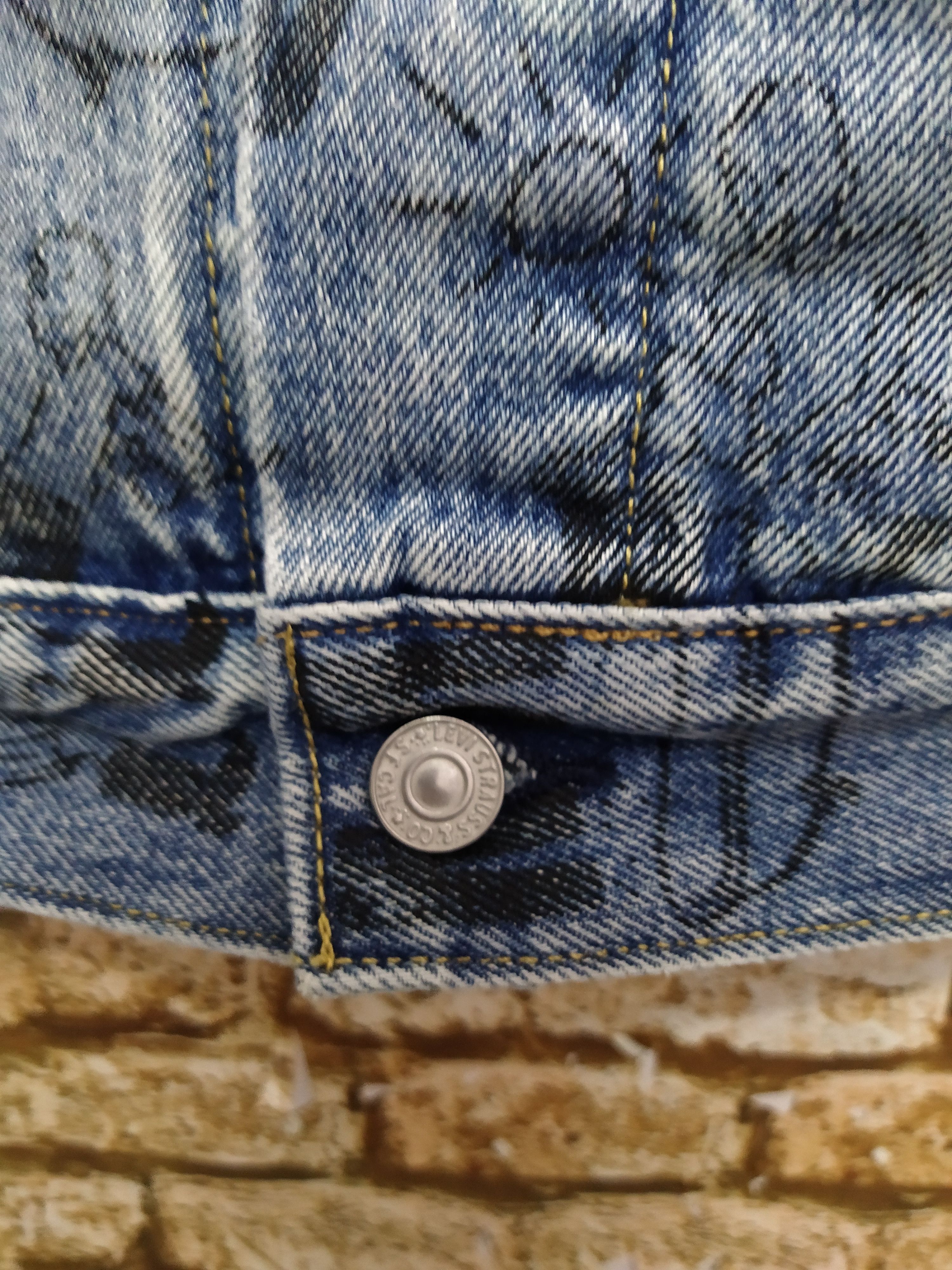 Levi's LEVIS BIG E BATH-TUB ALLOVER PRINT TRUCKER JACKET (Z5) Size US L / EU 52-54 / 3 - 2 Thumbnail