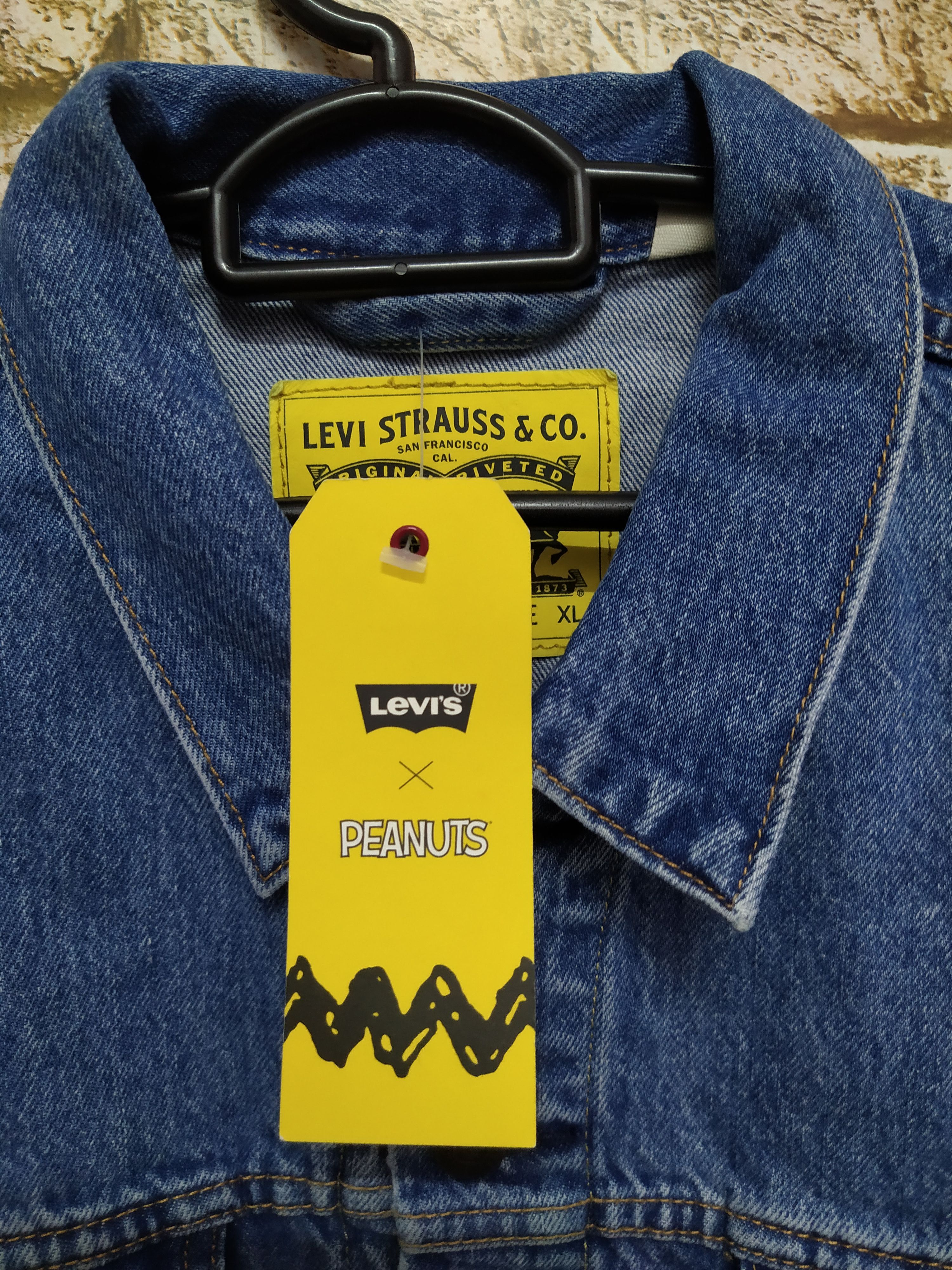 Levi's LEVIS PEANUTS SINGLE R DENIM JACKET BIG LOGO (Z7) Size US XL / EU 56 / 4 - 7 Thumbnail