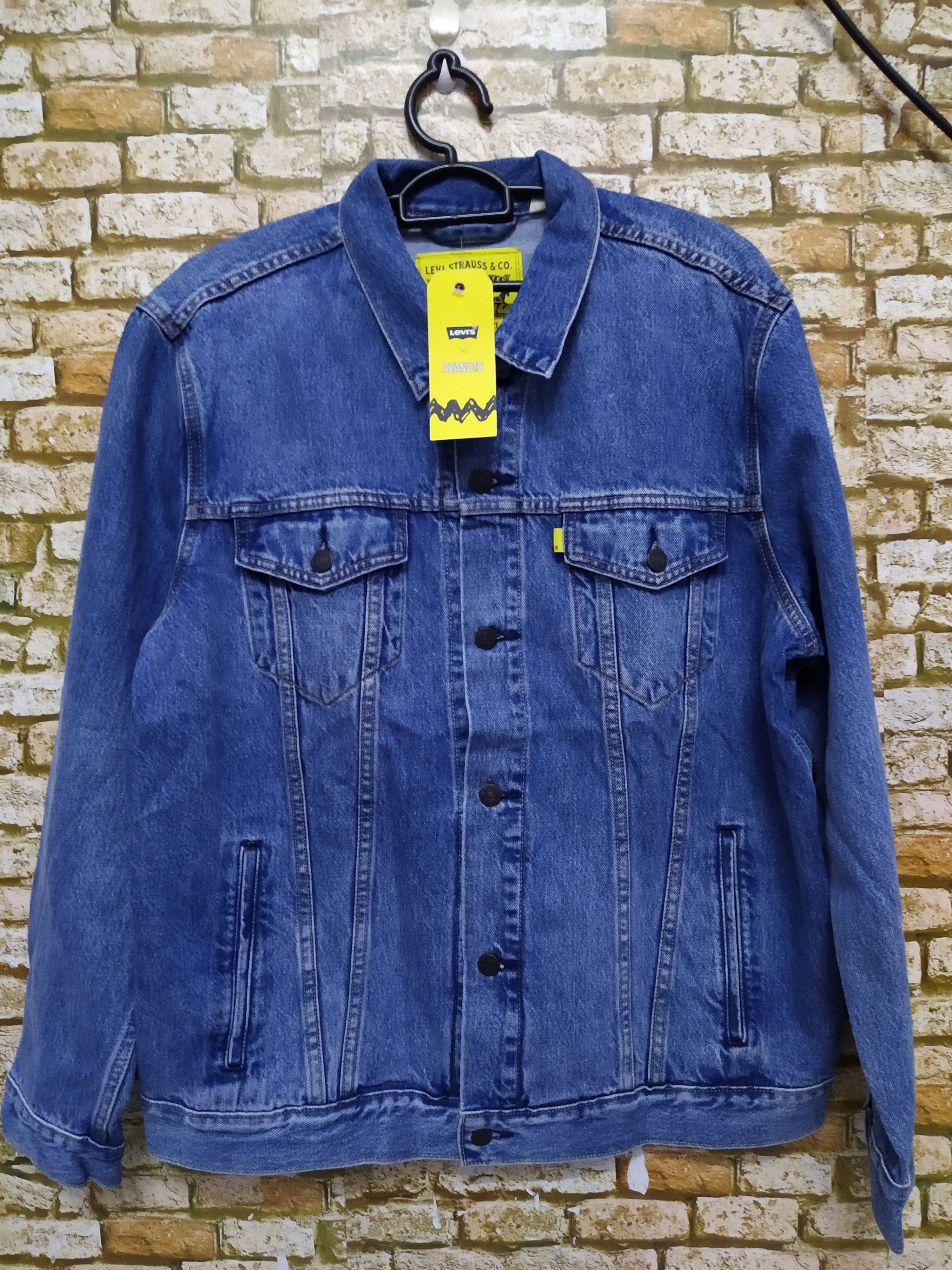 Levi's LEVIS PEANUTS SINGLE R DENIM JACKET BIG LOGO (Z7) Size US XL / EU 56 / 4 - 6 Thumbnail