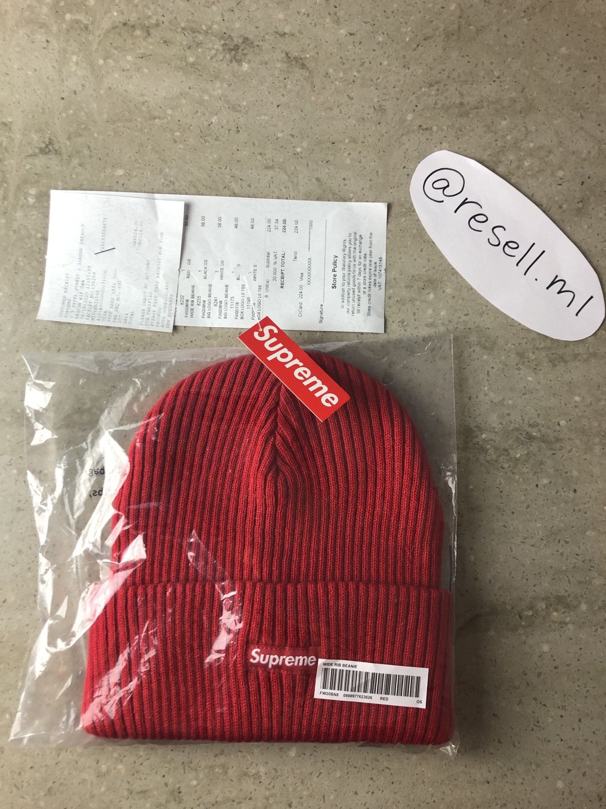 Supreme Wide Rib Beanie | Grailed