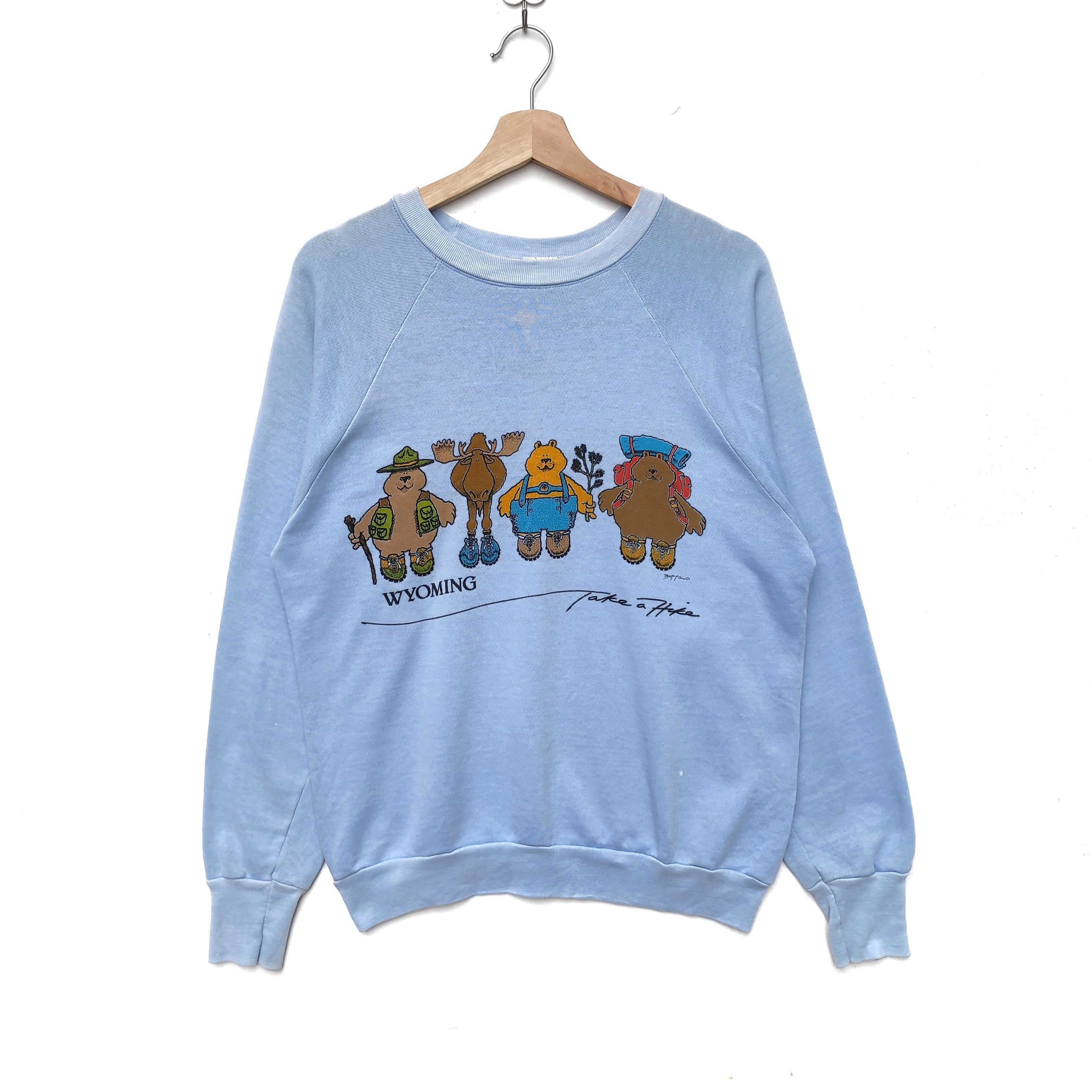 Vintage WYOMING Usa Crewneck Sweatshirt Medium Size